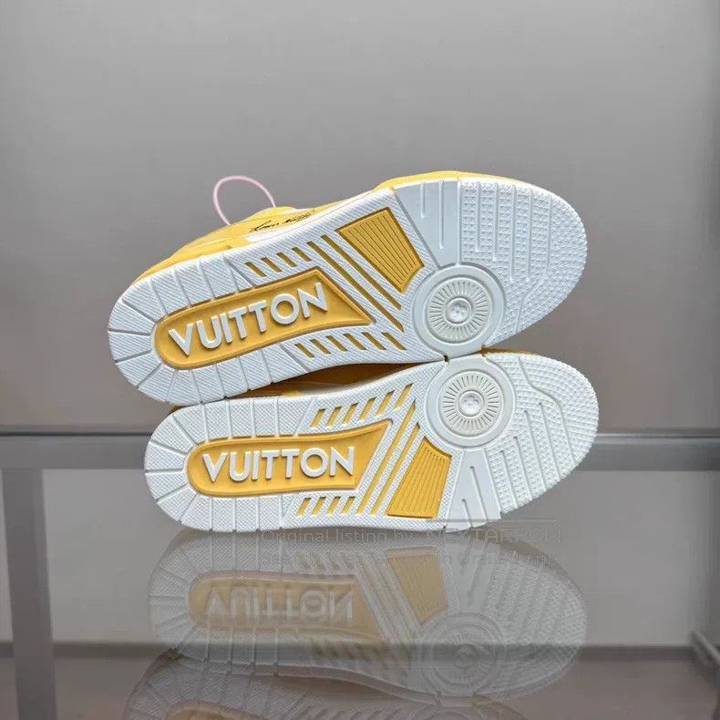 Louis Vuitton Louis Vuitton Trainer New White and Yellow shoes Size US 7 / IT 37 - 7 Thumbnail