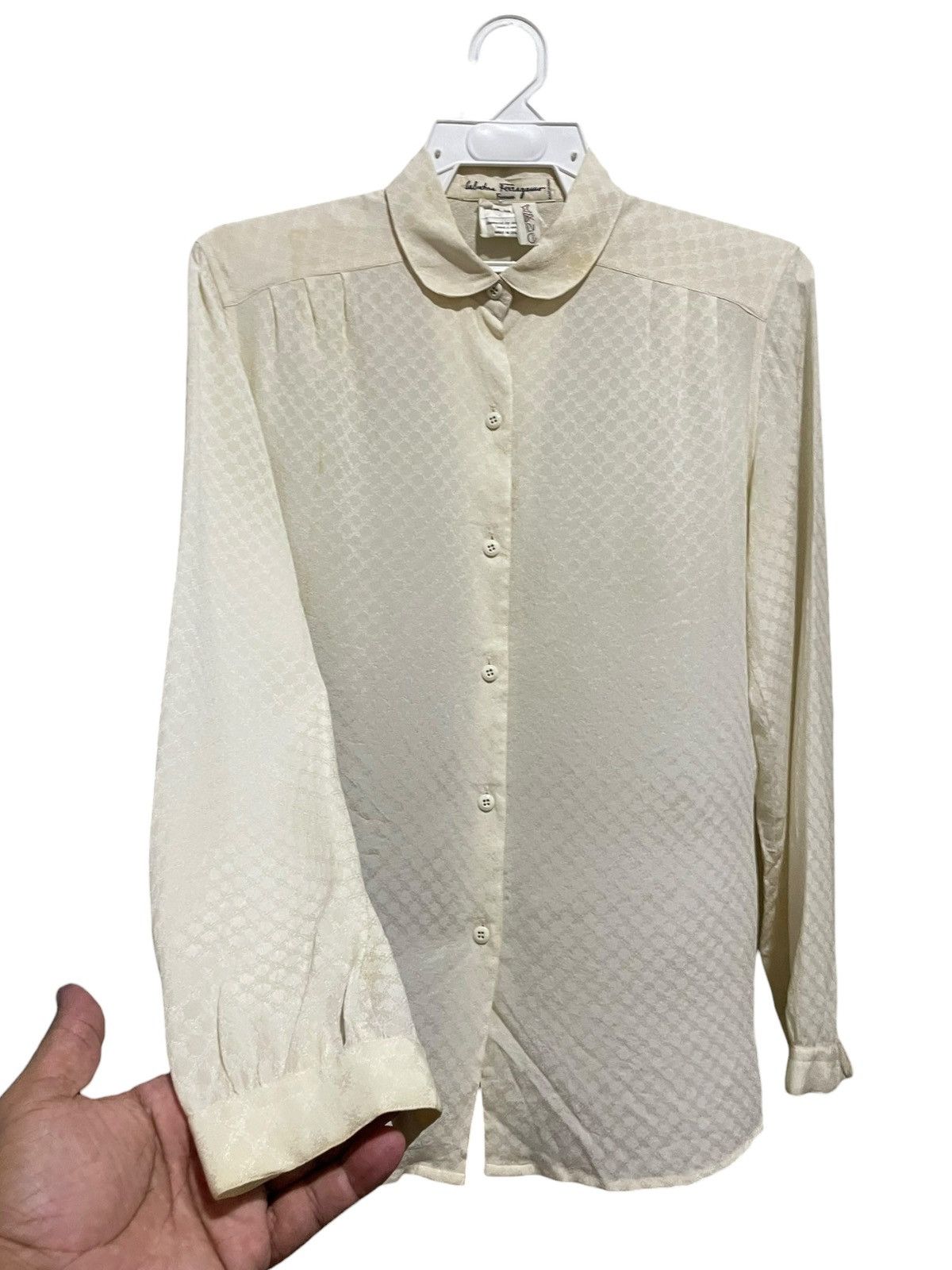 Salvatore Ferragamo VTG Salvatore Ferragamo Firenze 100% Silk Shirts Size M / US 6-8 / IT 42-44 - 1 Thumbnail