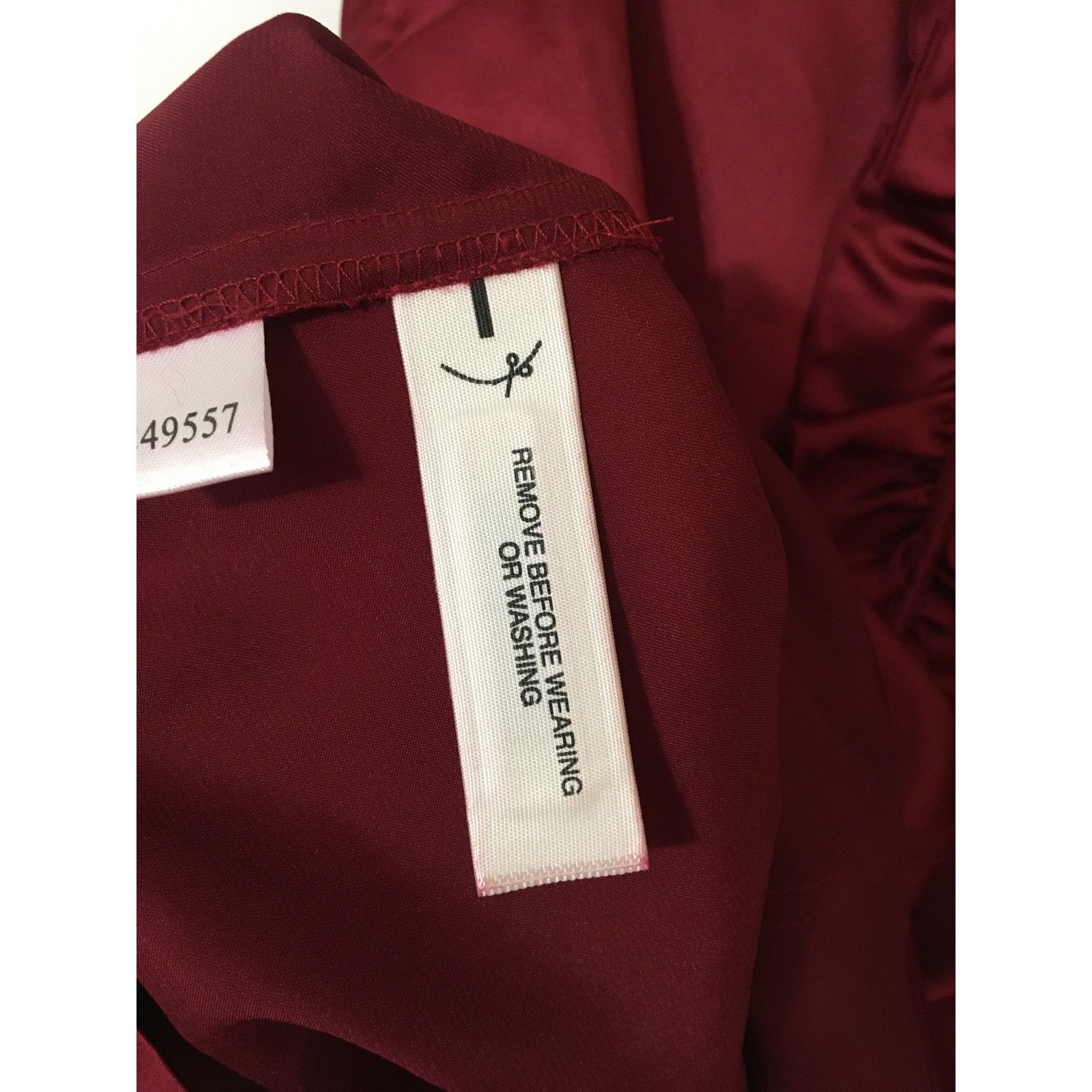 Ann Taylor Ann Taylor 4 Silky Red Sleeveless Scoop Neck Ruffled Blouse Size S / US 4 / IT 40 - 4 Thumbnail