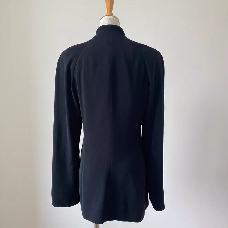 Kenzo KENZO Vintage retro black wisteria Chinese collar coat Size XS / US 0-2 / IT 36-38 - 4 Thumbnail