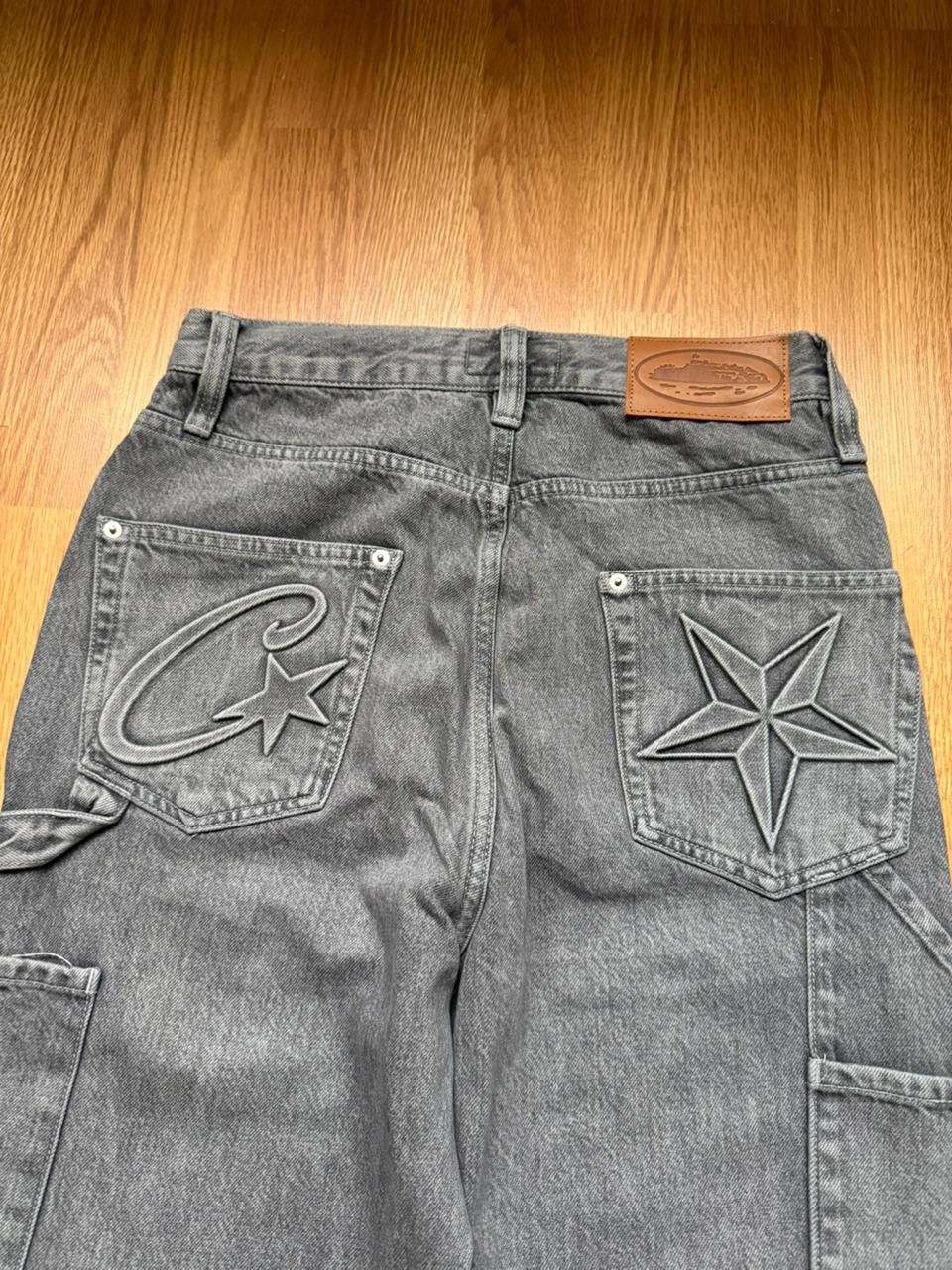 Corteiz CC28 Embossed C Star Denim Work Pant in Grey Size US 30 / EU 46 - 3 Thumbnail