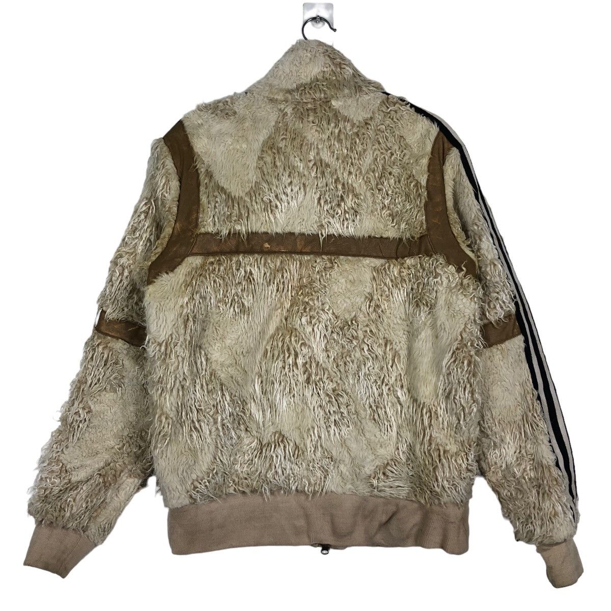 Adidas 🔥90’s Vintage Adidas Zipper Jacket Mink Fur Design Size US L / EU 52-54 / 3 - 8 Thumbnail