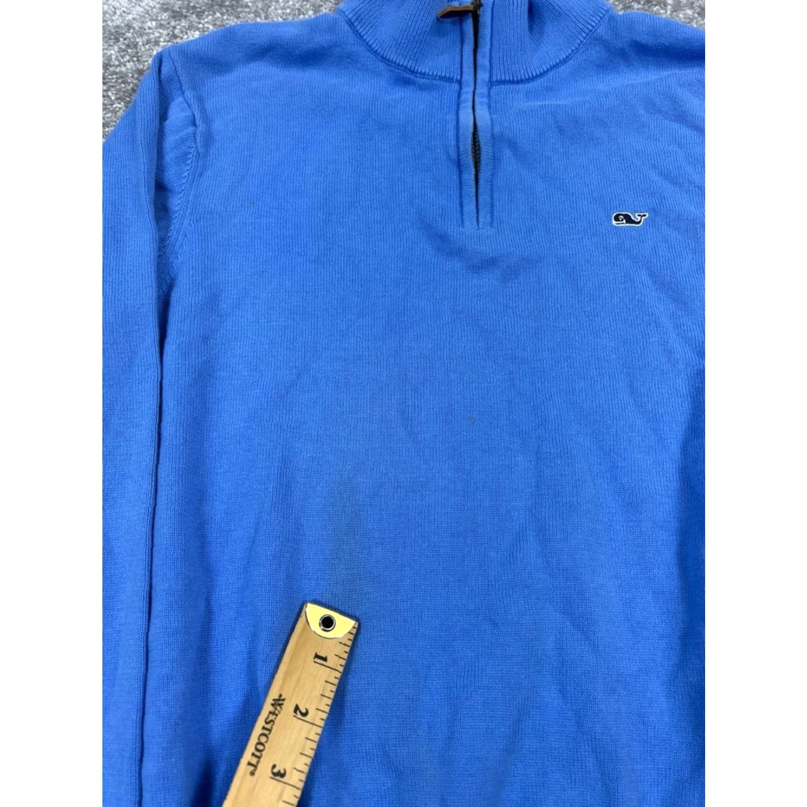 Vineyard Vines Vineyard Vines Sweater Mens Small Blue Cotton Golf Knit Quarter Zip Size US S / EU 44-46 / 1 - 4 Thumbnail
