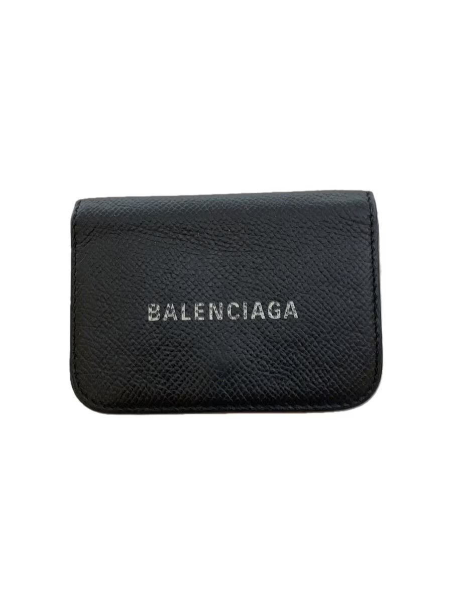 Balenciaga Balenciaga Leather Bi-Fold Wallet Black Size ONE SIZE - 1 Thumbnail