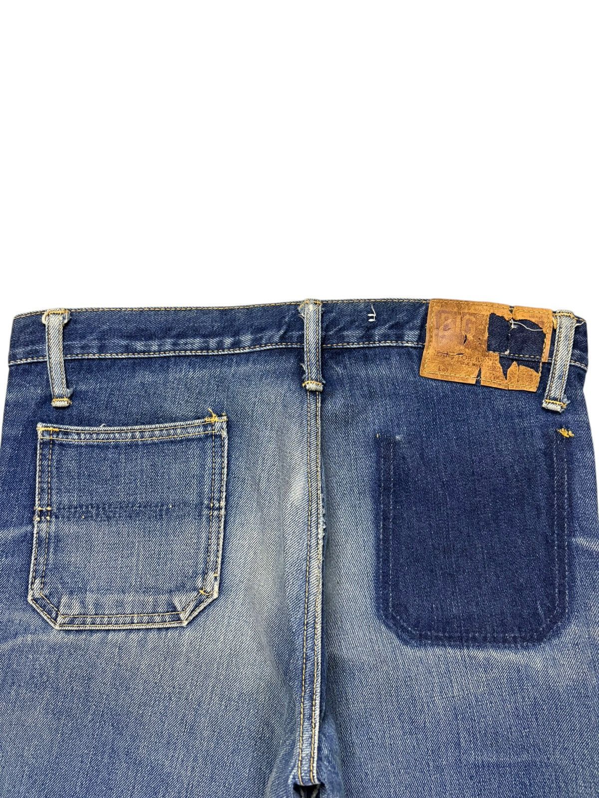 Japanese Brand Vintage Japanese Brand Faded Blue Wash Bell Bottom Jeans Size 31" - 8 Thumbnail