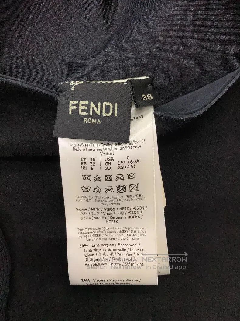 Fendi Fendi Black Mink Fur Patchwork Jacket Size XXS / US 00 / IT 34 - 5 Thumbnail
