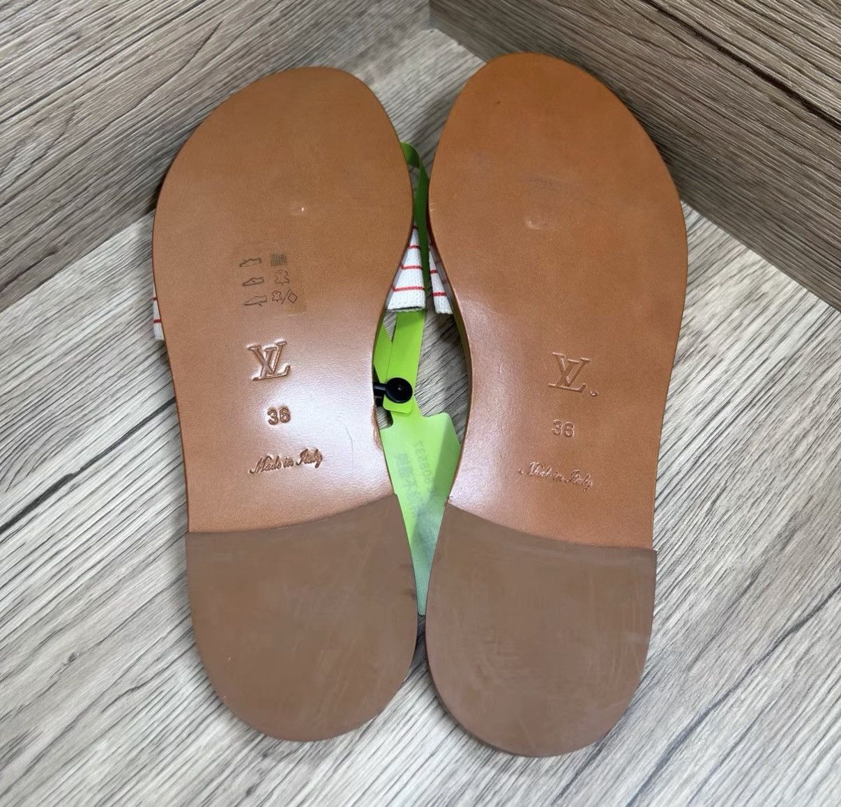 Louis Vuitton Louis Vuitton Lock It Brown Striped Slippers J41 Size US 6 / IT 36 - 5 Thumbnail