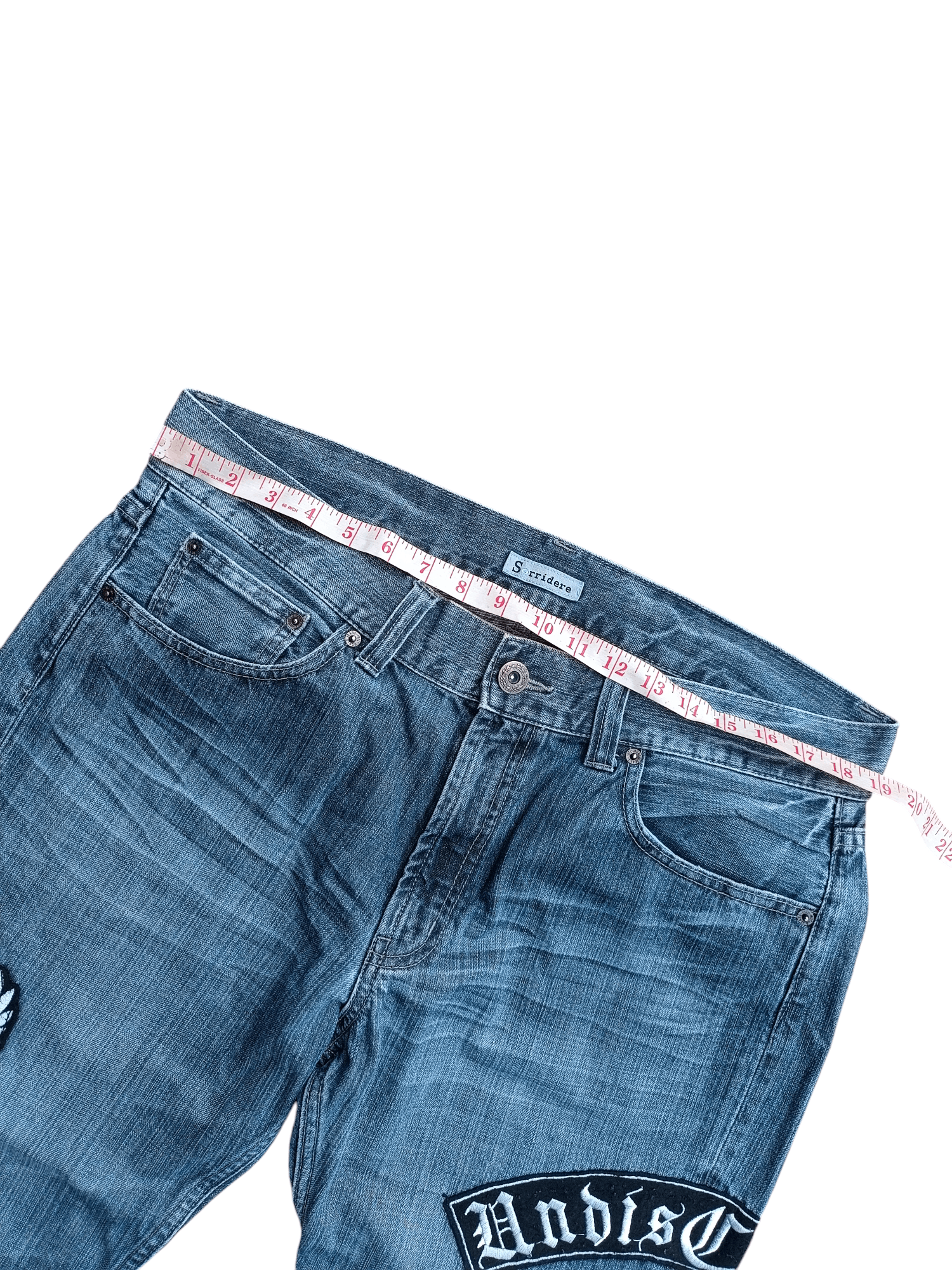 Japanese Brand FLARED RARE❤️‍🔥SORRIDERE RIPPED PATCHWORK JEANS Size US 36 / EU 52 - 4 Thumbnail