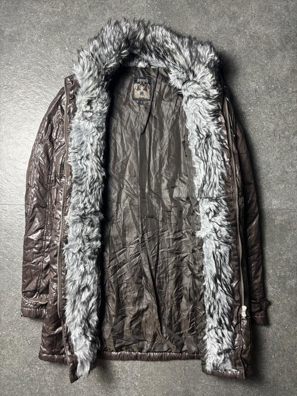 Japanese Brand 2000s Spinach Vkei Racoon Fur Warm Padded Jacket Size US M / EU 48-50 / 2 - 5 Thumbnail
