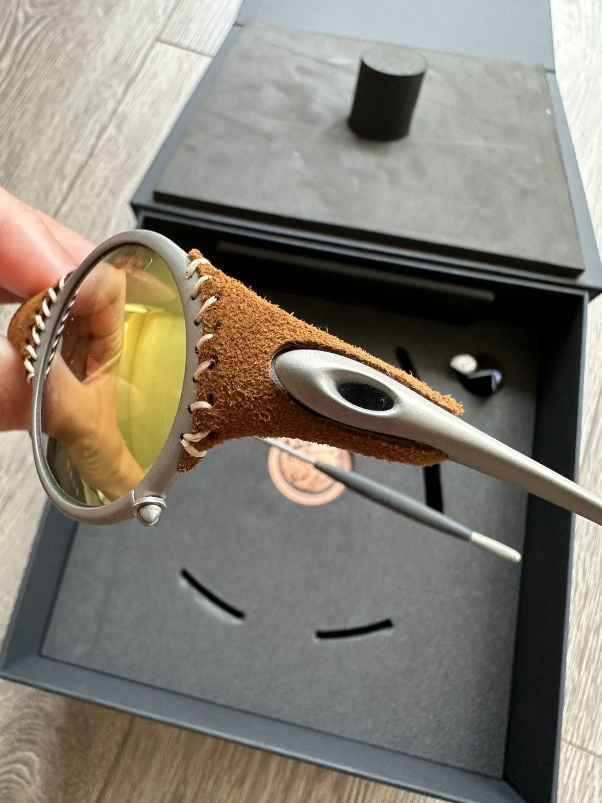Oakley 2023 Oakley Muzm Mars X-Metal Leather Sunglasses Size ONE SIZE - 11 Thumbnail