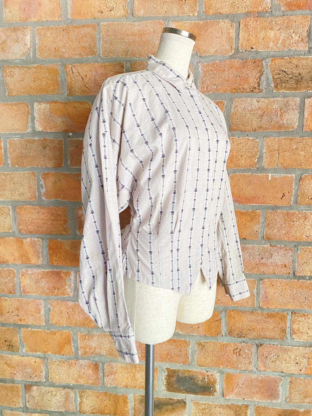 Norma Kamali NORMA KAMALI Striped Angled-Hem Shirt Size L / US 10 / IT 46 - 16 Thumbnail