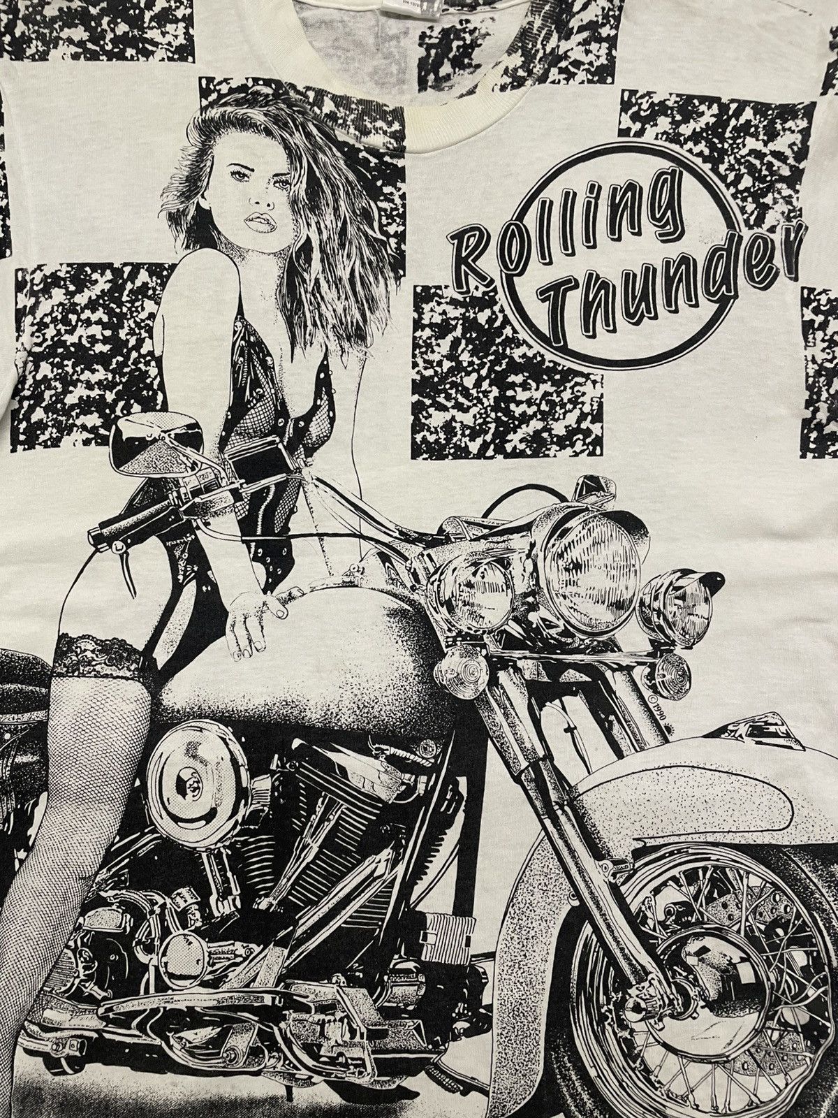 POP MAGAZINE × Vintage Vintage 90s Rolling Thunder Photo Tees T-shirt Size US L / EU 52-54 / 3 - 6 Thumbnail