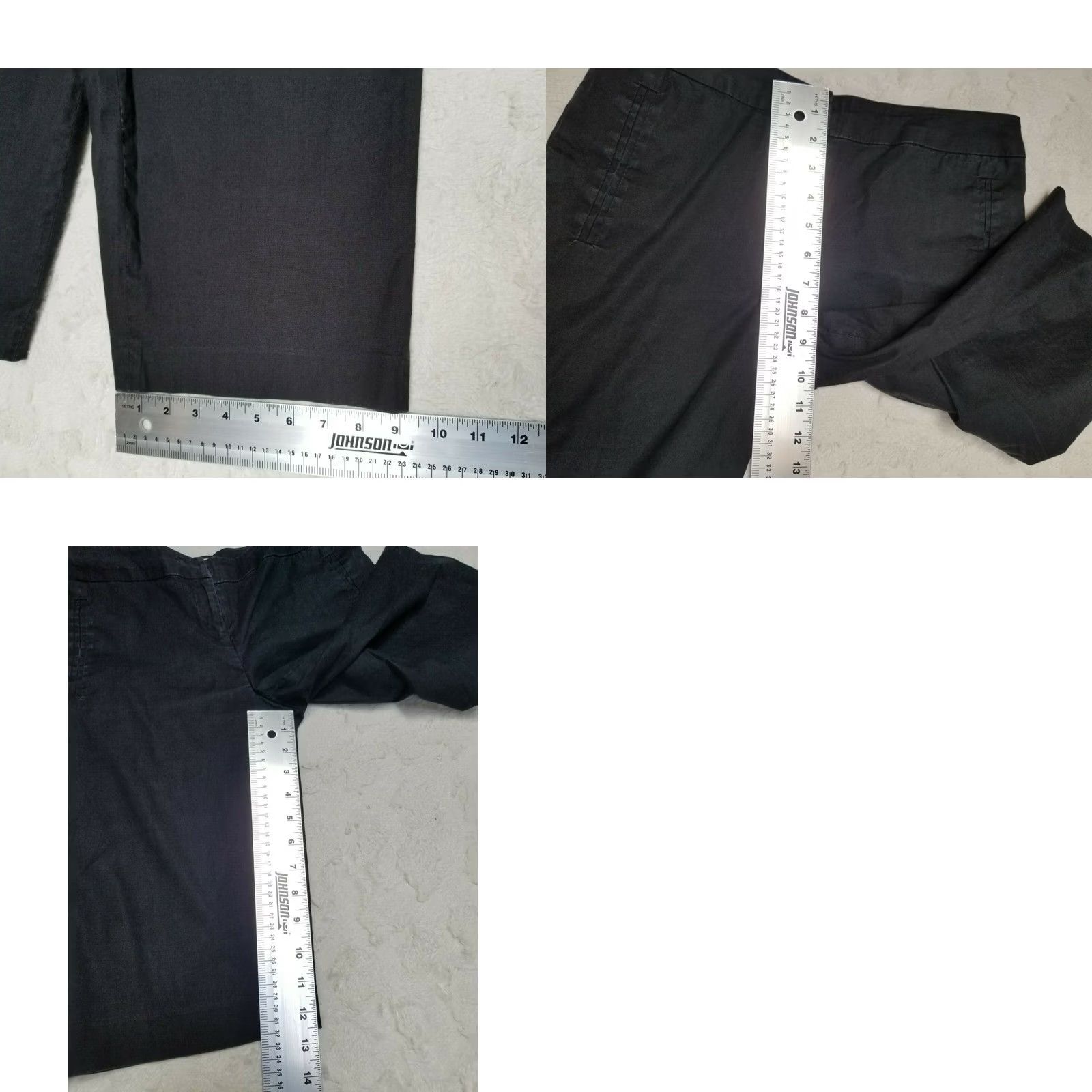 Vintage ECI Petite New York Womens Black Mid-Rise Bermuda Shorts Flat-Front Size 6P Size 28" / US 6 / IT 42 - 8 Thumbnail