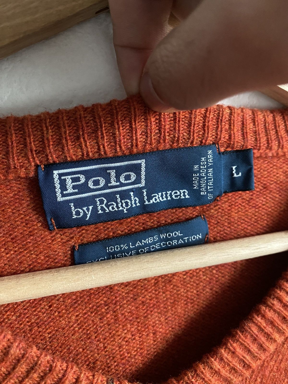 Polo Ralph Lauren Polo Ralph Lauren Wool Sweater Size US L / EU 52-54 / 3 - 3 Thumbnail
