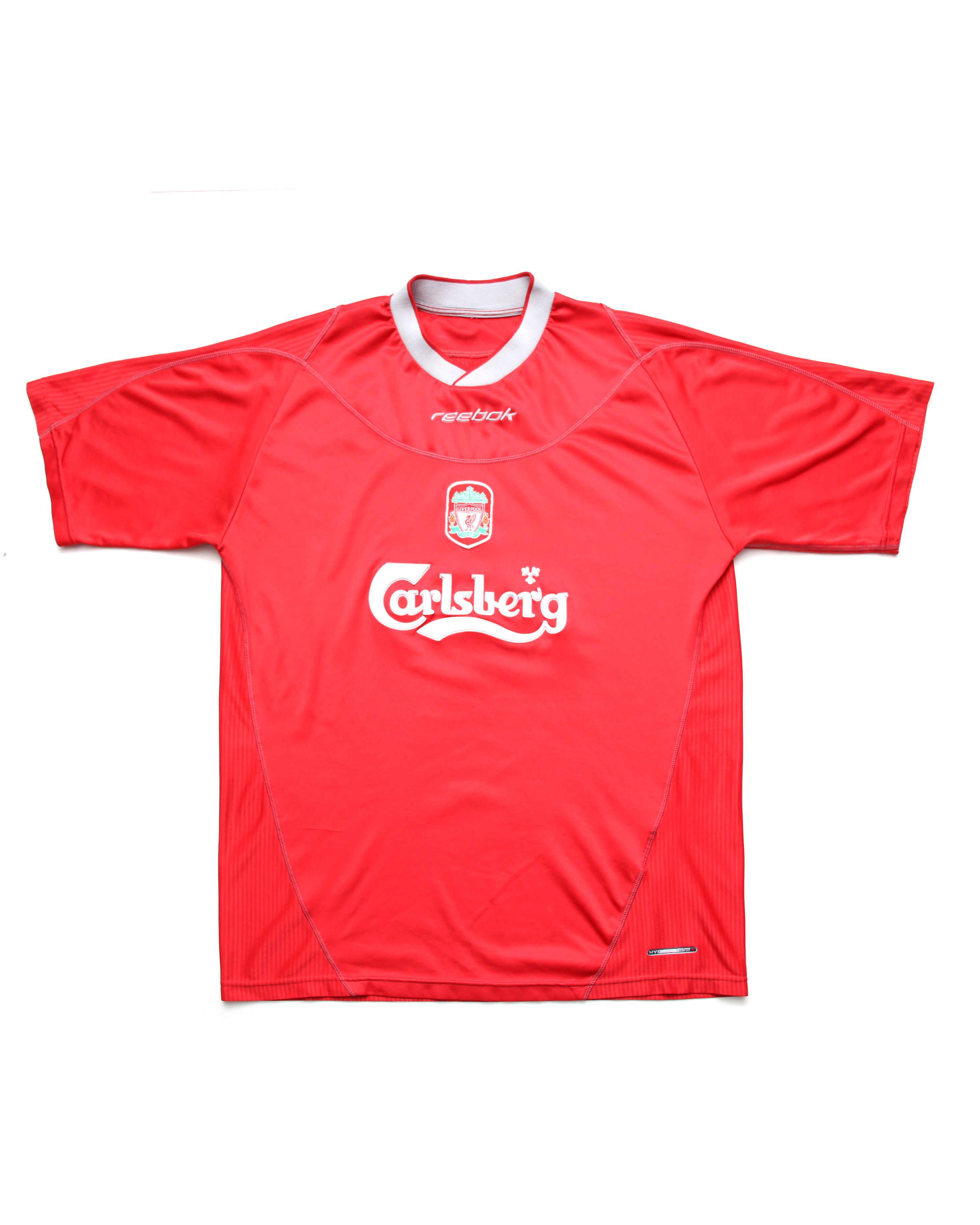 Reebok VTG Reebok Liverpool FC 2002-2004 Home Jersey Red Carlsberg Size US L / EU 52-54 / 3 - 1 Thumbnail