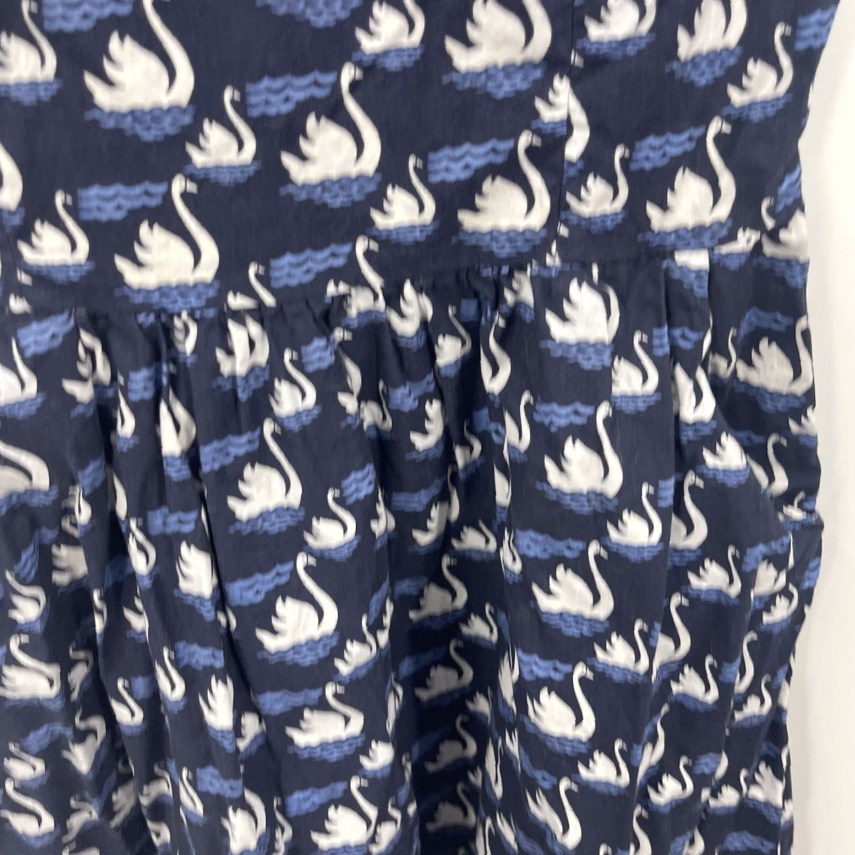 Vintage VINTAGE Retrolicious Womens Dress Sleeveless Knee Length Pleated Zipper Pockets Casual 90s Blue Size M / US 6-8 / IT 42-44 - 5 Thumbnail