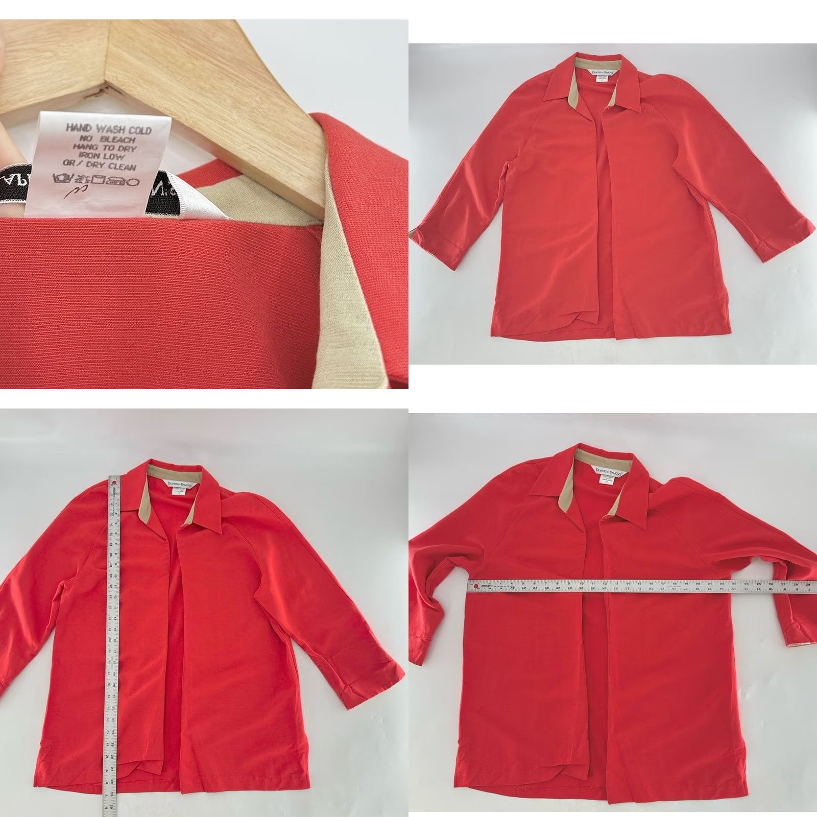 Vintage VINTAGE Draper & Damon’s Blazer Sweater Women Sz 12 NWT Bright Red Open Front U Lined Canada Size XL / US 12-14 / IT 48-50 - 8 Thumbnail