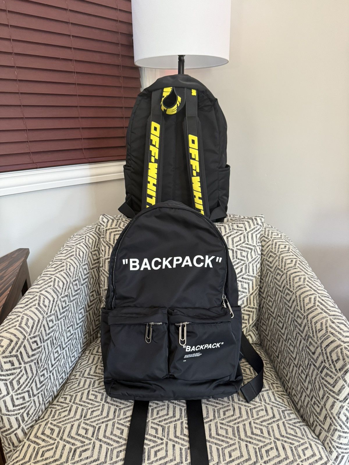Off-White OFF‑WHITE Quote Backpack Black/White Size ONE SIZE - 1 Thumbnail