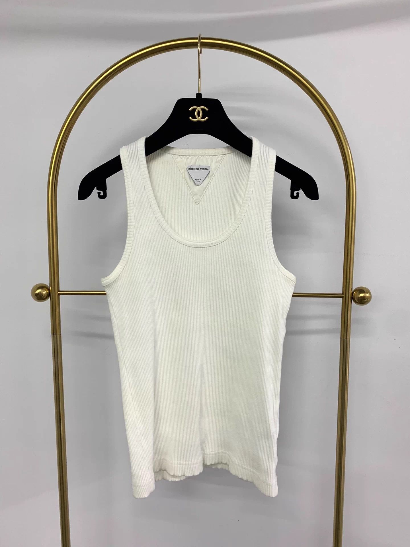Bottega Veneta BV white tank top S new Size S / US 4 / IT 40 - 1 Thumbnail
