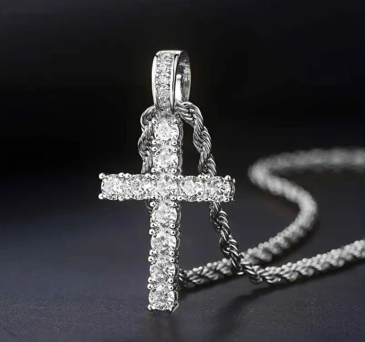 Jewelry × Other 60Cm Twisted Chain Cross Necklace Size ONE SIZE - 1 Thumbnail