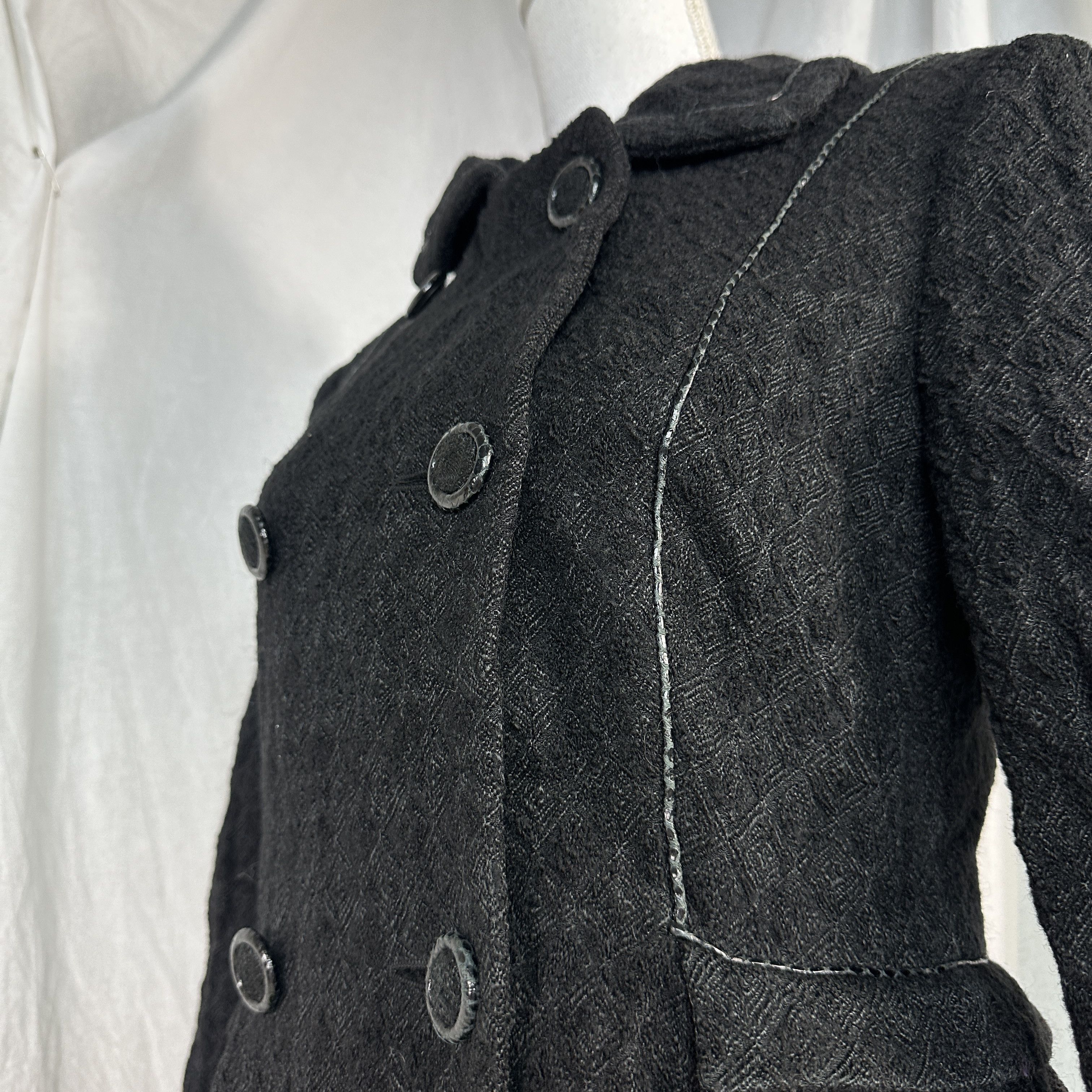 Bottega Veneta × Vintage Bottega Veneta High Quality Luxury Coat Cloak Jacket Black Size US S / EU 44-46 / 1 - 6 Thumbnail