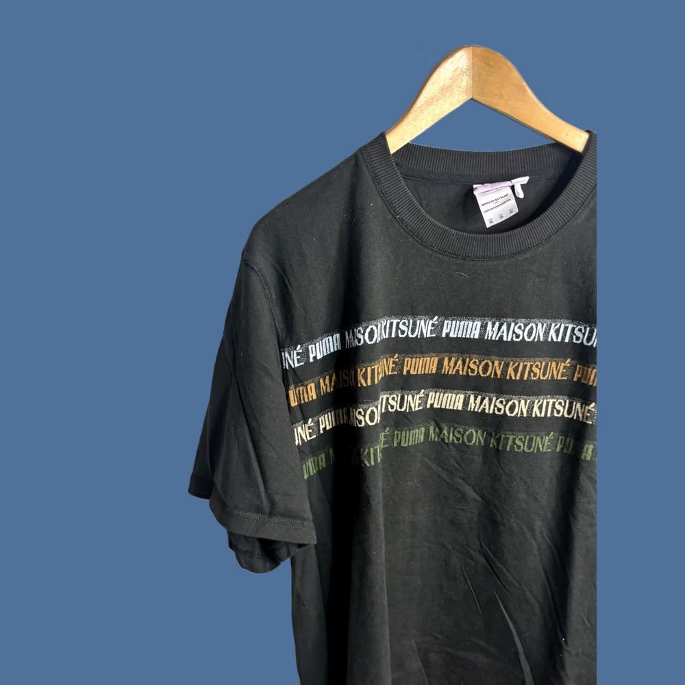 Vintage Maison Kitsuné Shirt Mens 2XL Black Puma Stripe Graphic T-Shirt Streetwear Size US XXL / EU 58 / 5 - 1 Thumbnail