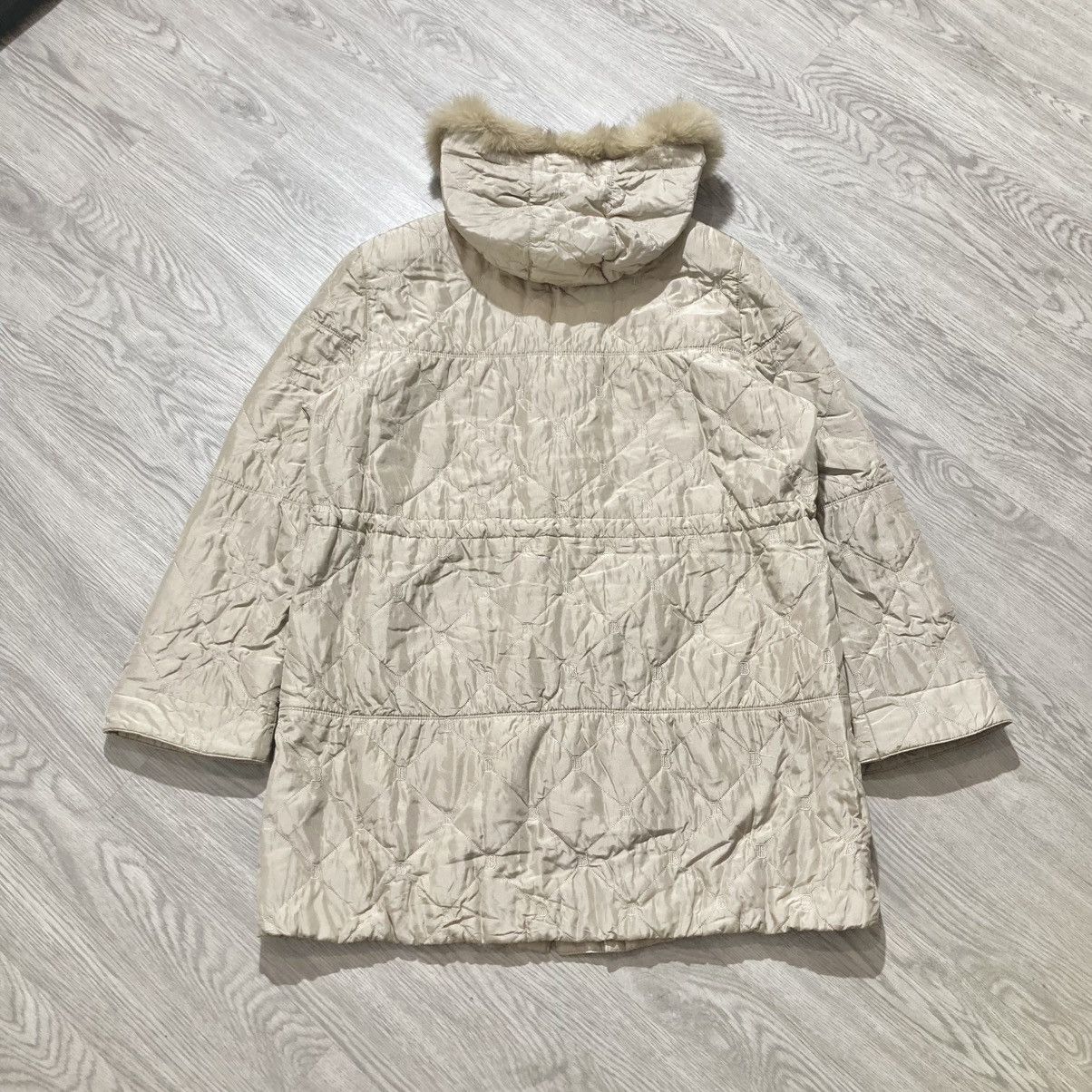 Balmain Balmain Paris Monogram Quilted Fur Long Jacket Beige Luxury Size US XL / EU 56 / 4 - 18 Thumbnail