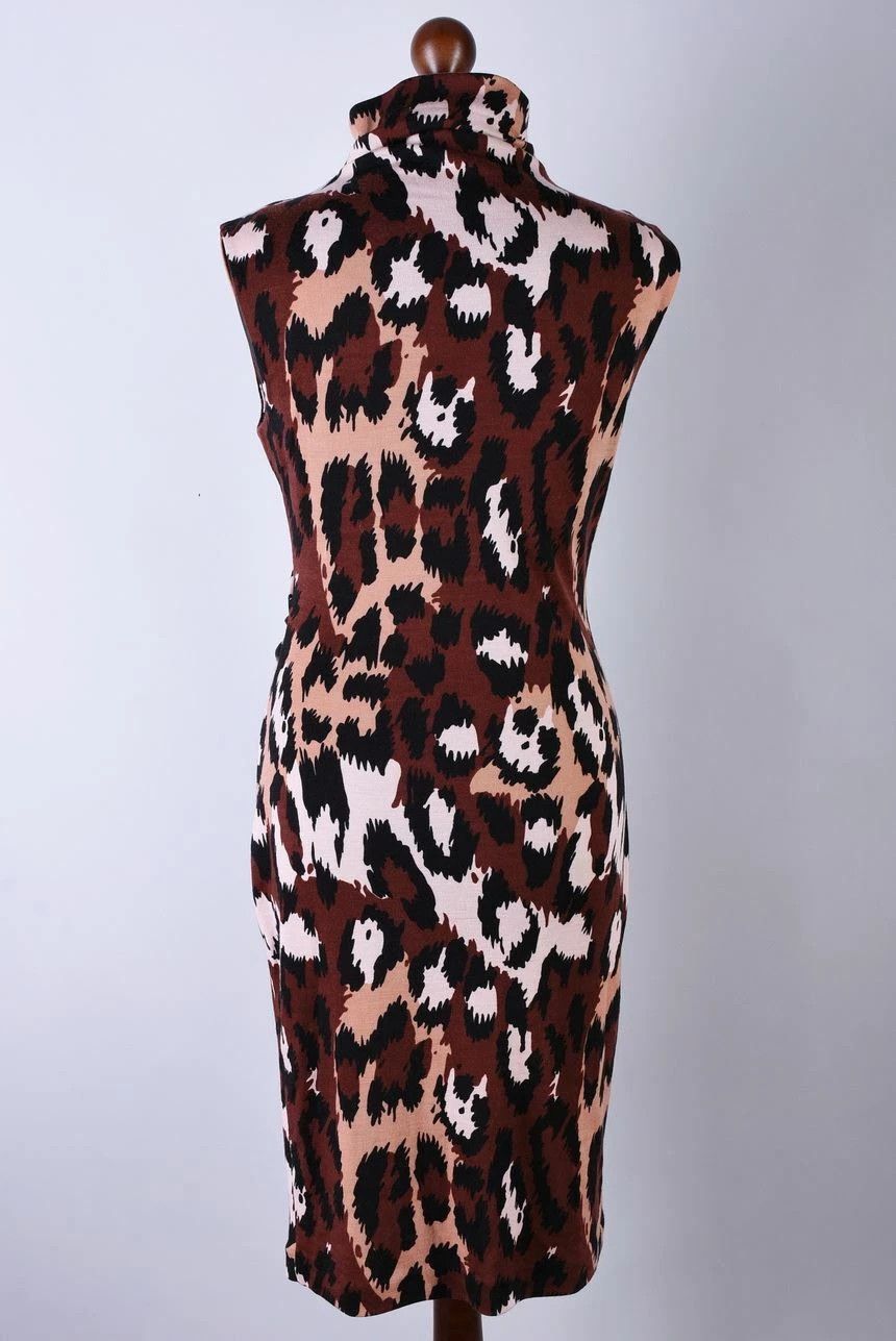 Diane von Furstenberg Women's Diane von Furstenberg Leopard Turtlenec Dress Size S Size S / US 4 / IT 40 - 3 Thumbnail