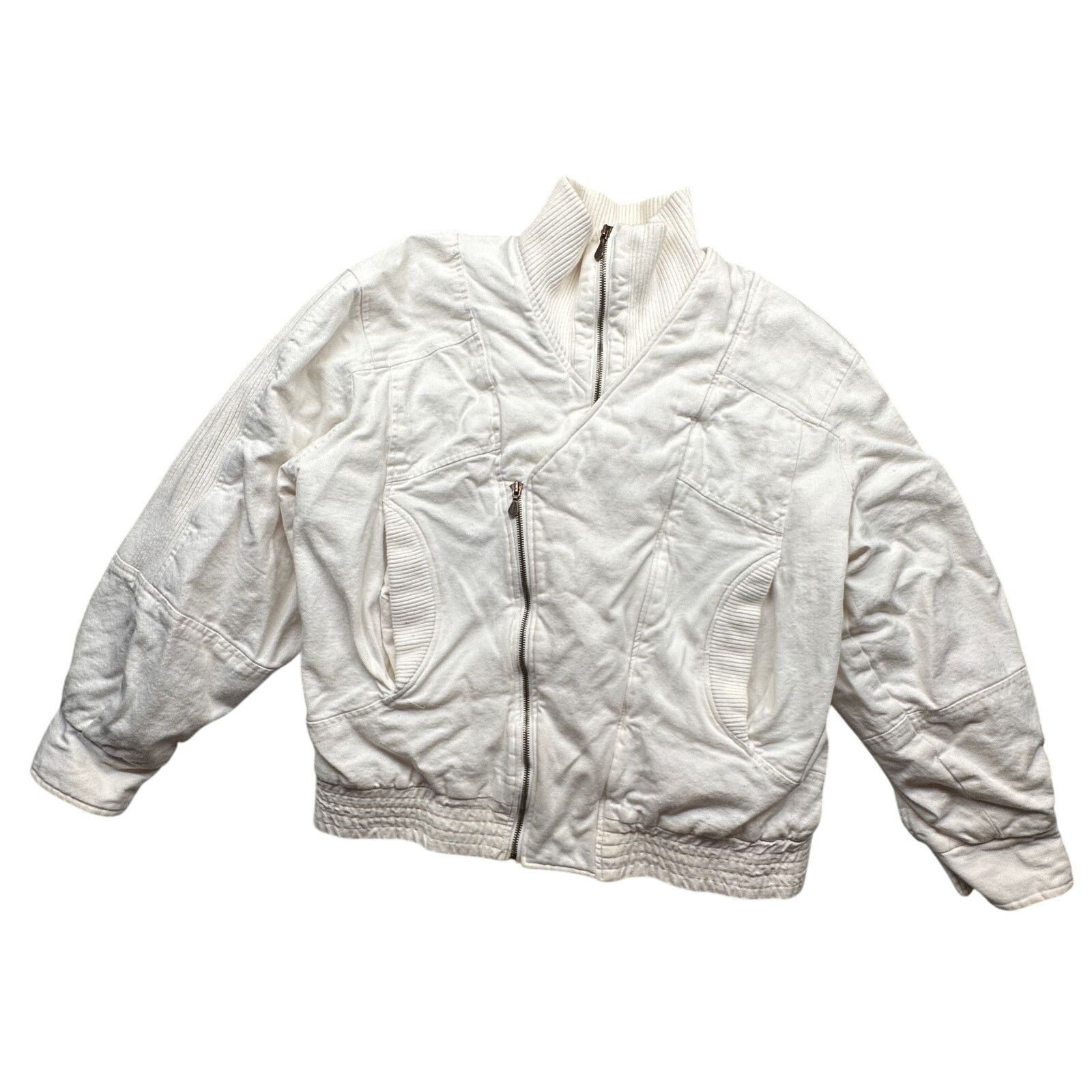 Mirage VTG Mirage White Aviator Bomber Flight Jacket Women Medium Size M / US 6-8 / IT 42-44 - 1 Thumbnail