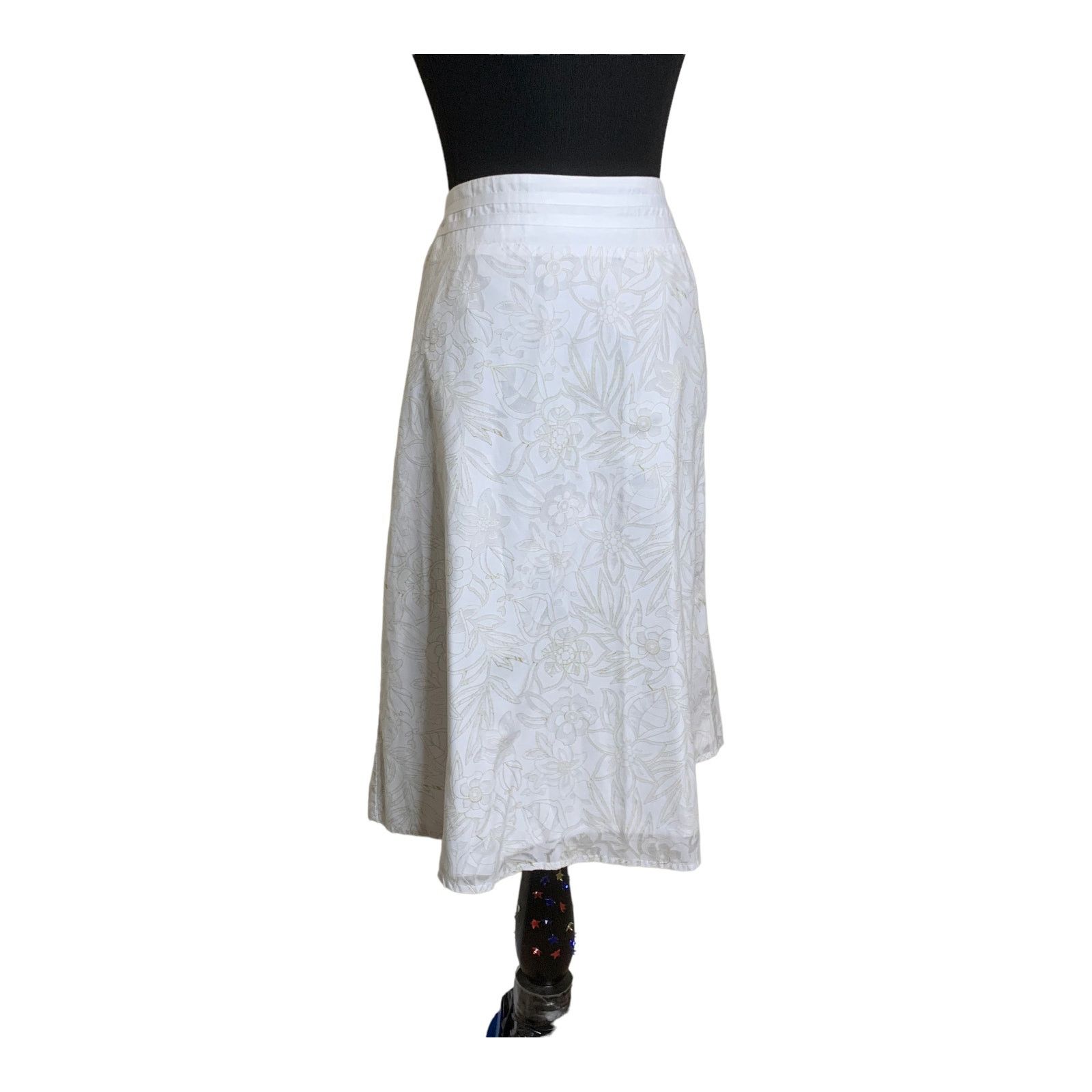 Croft & Barrow Croft & Barrow floral A lined lined midi skirt size size 12 Size 34" / US 12 / IT 48 - 5 Thumbnail
