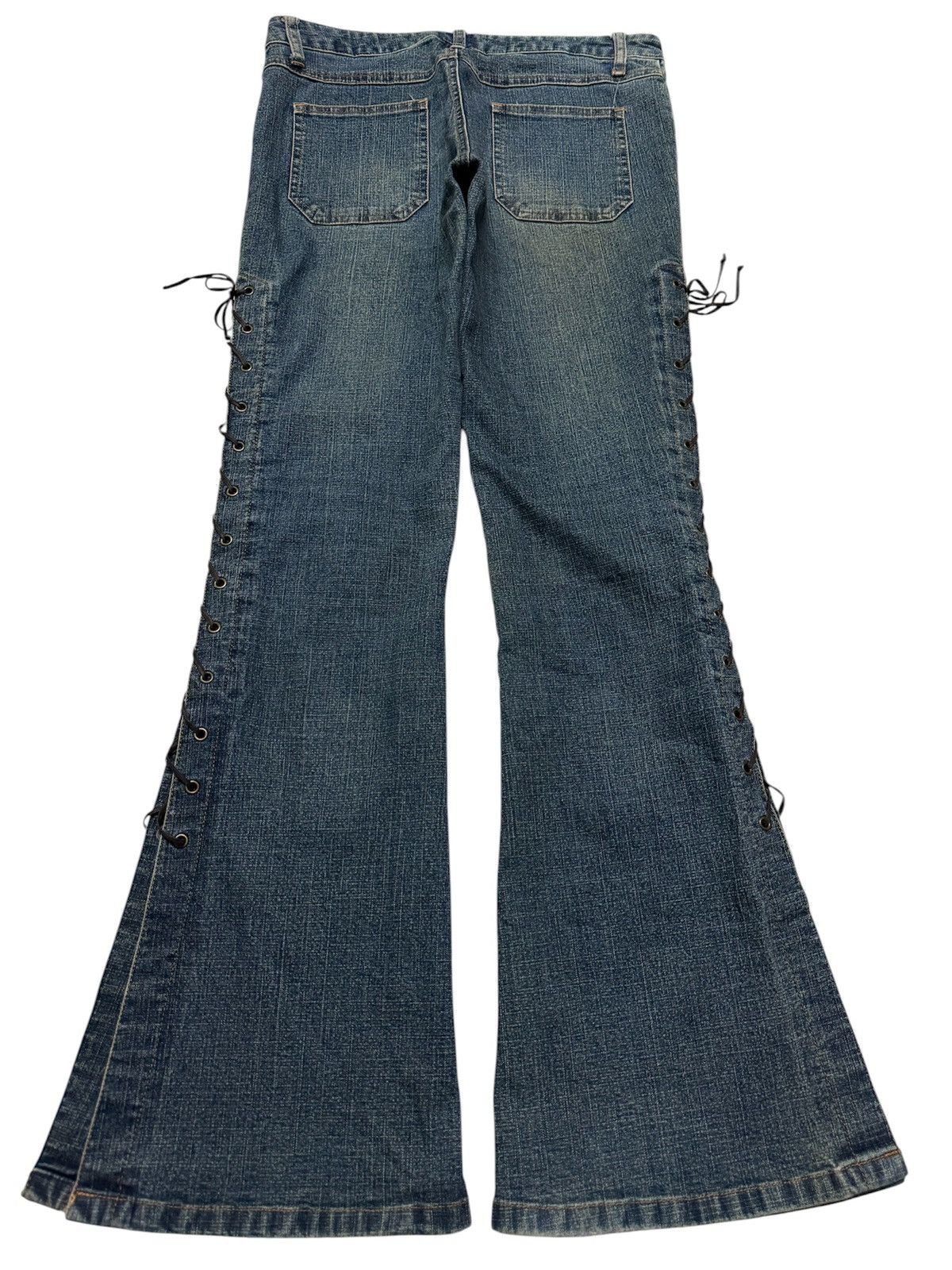 Tornado Mart BELL BOTTOM TORNADO MART STYLE LACE-UP 90s BUSHPANTS BOOTCUT Size US 29 - 13 Thumbnail