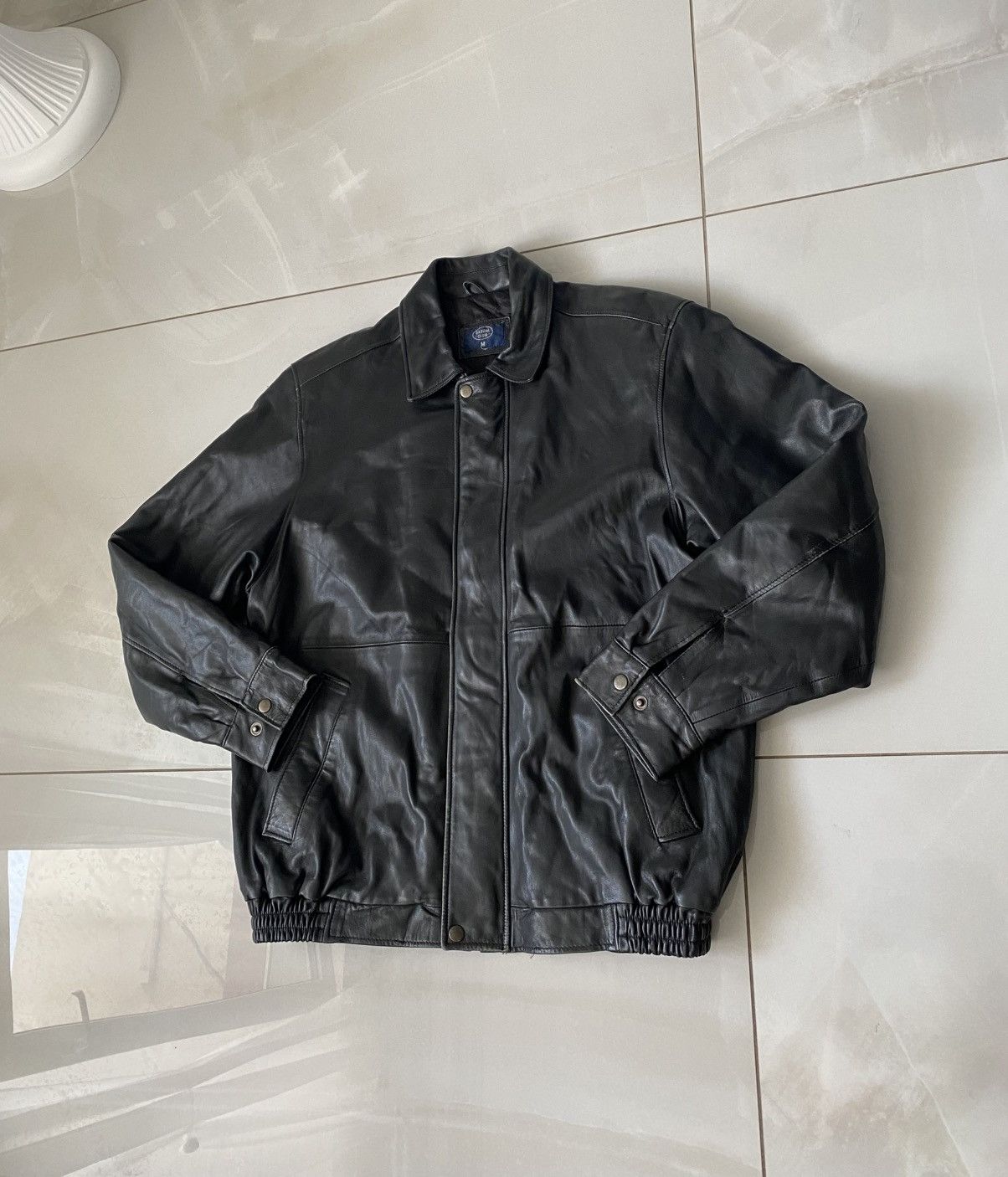 Vintage 90s Black Leather Jacket