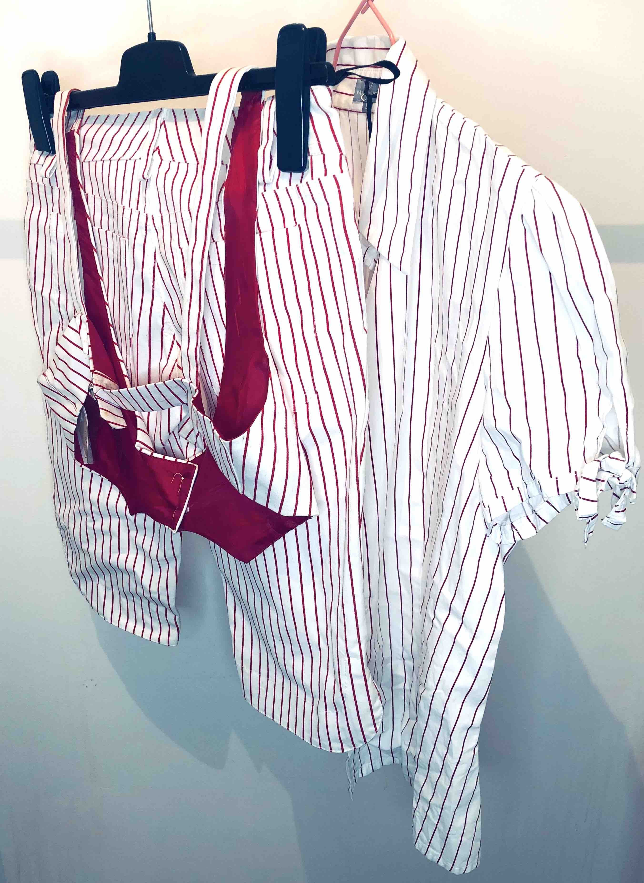 Vintage Complete Bodysuit White/Red Size M / US 6-8 / IT 42-44 - 1 Thumbnail