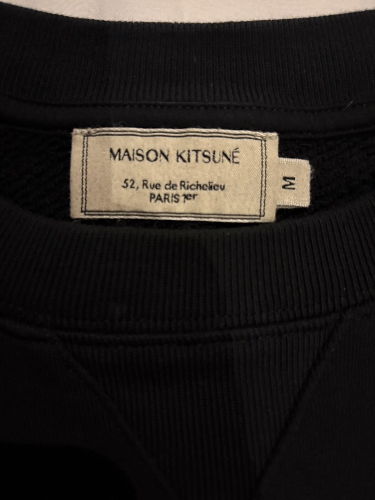 Maison Kitsune Maison Kitsuné Palais Royal Crewneck Sweatshirt Black Gold Size US M / EU 48-50 / 2 - 4 Thumbnail