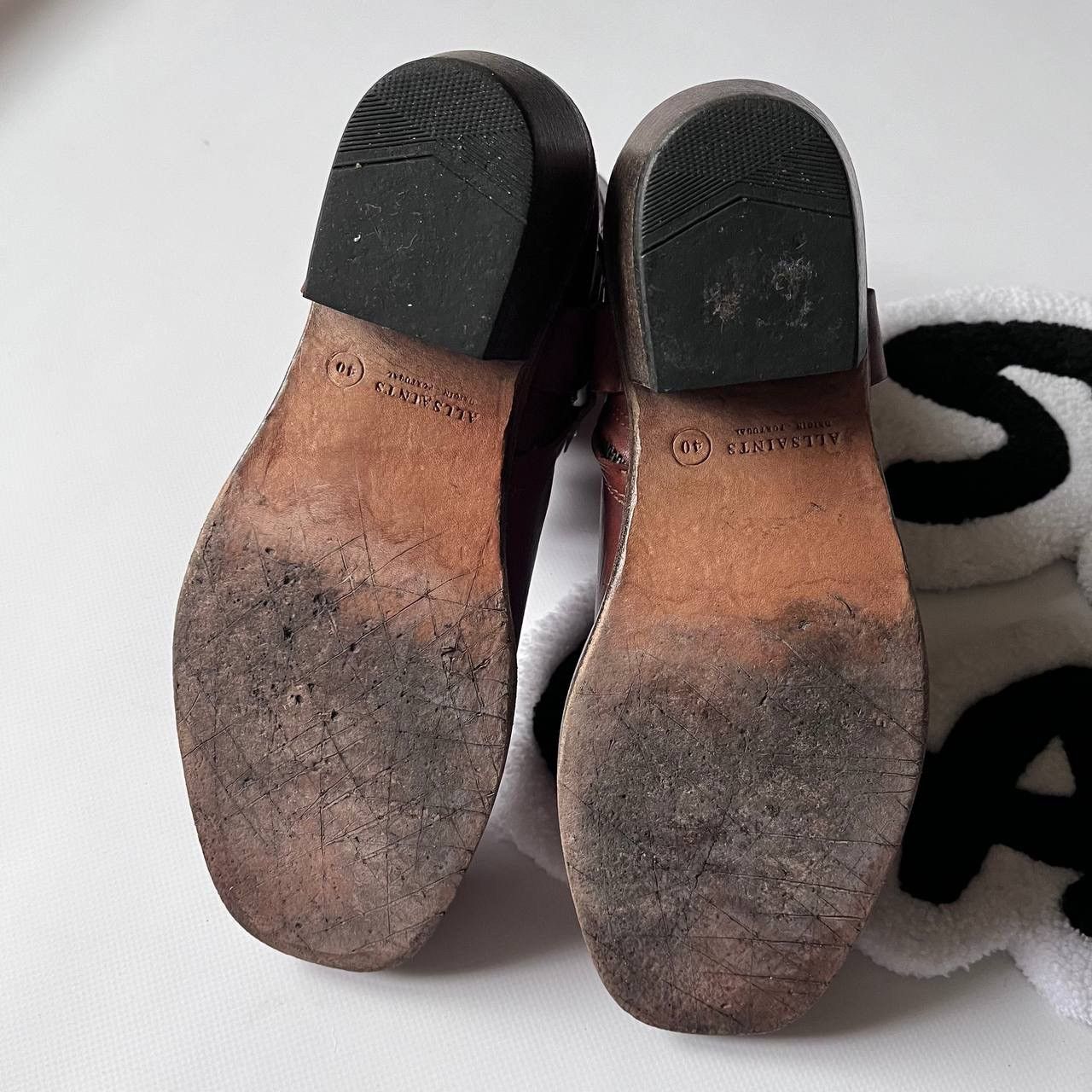 Allsaints × Vintage All Saints Brown Leather Biker Boots Womens Size 40 Size US 10 / IT 40 - 10 Thumbnail