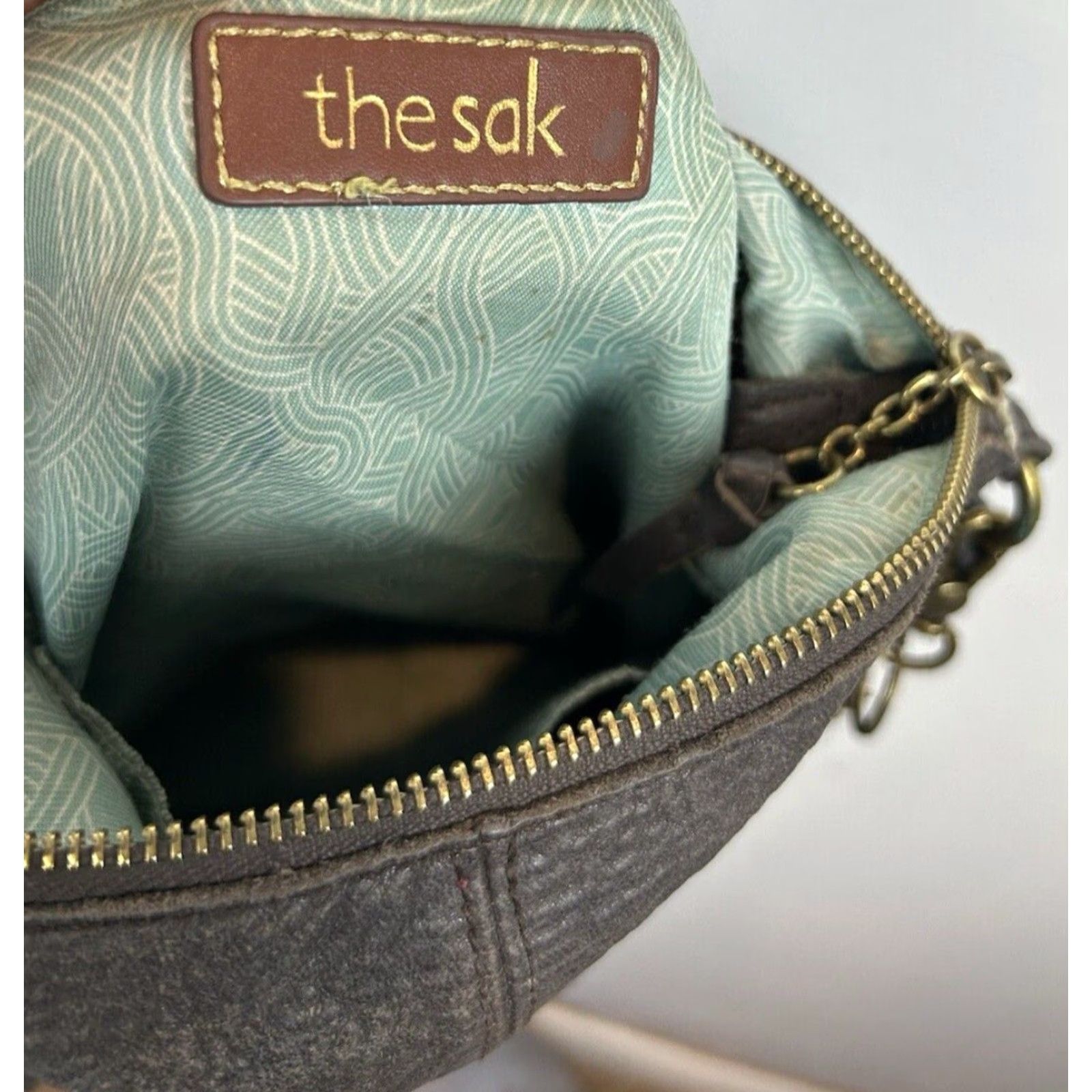 The Sak The Sak Purse Crossbody Brown Pebbled Leather Shoulder Bag Handbag Read Size ONE SIZE - 3 Thumbnail