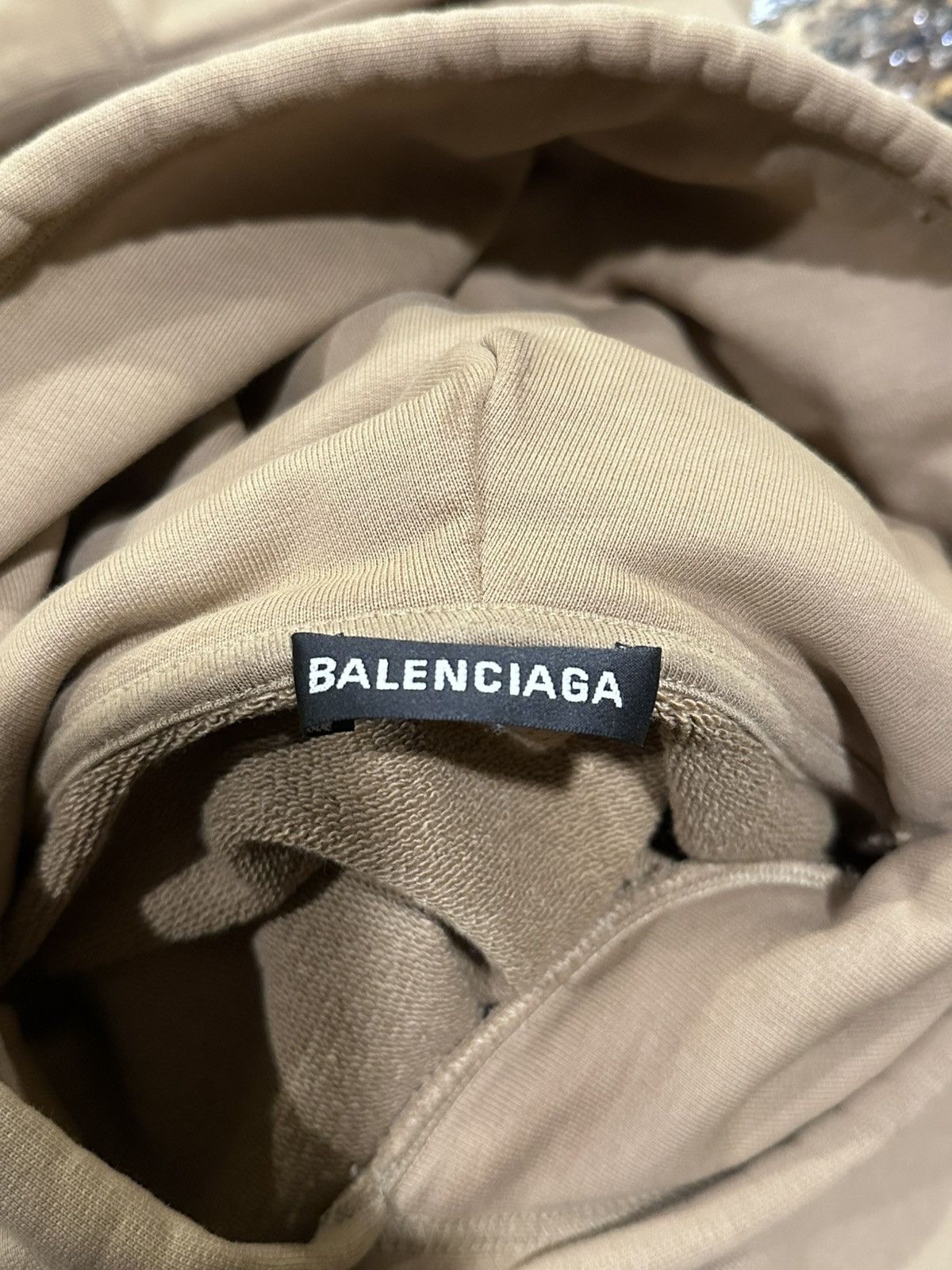 Balenciaga Balenciaga Khaki / Brown Mailbox Letter Logo Pullover Hoodie Size US S / EU 44-46 / 1 - 12 Thumbnail