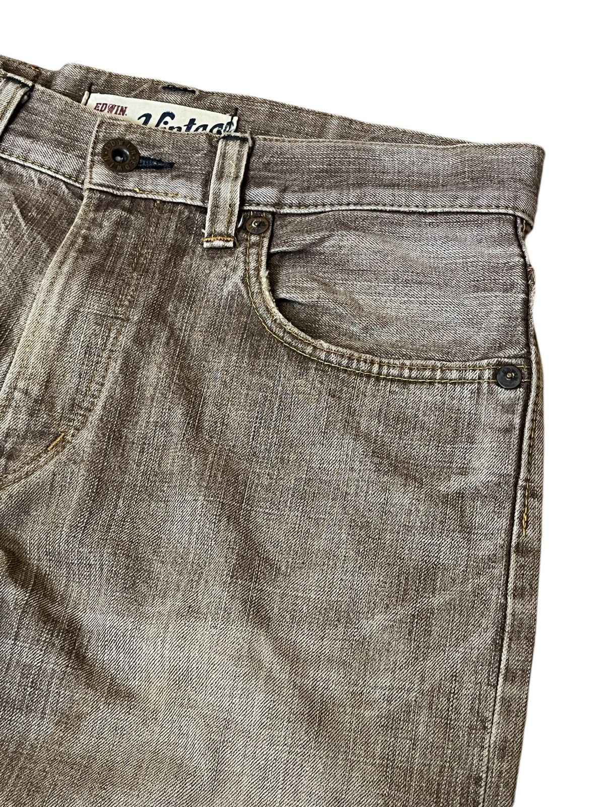 Edwin SICK🔥VINTAGE EDWIN 505V DISTRESSED REDLINE SELVEDGE JEANS Size US 32 / EU 48 - 5 Thumbnail