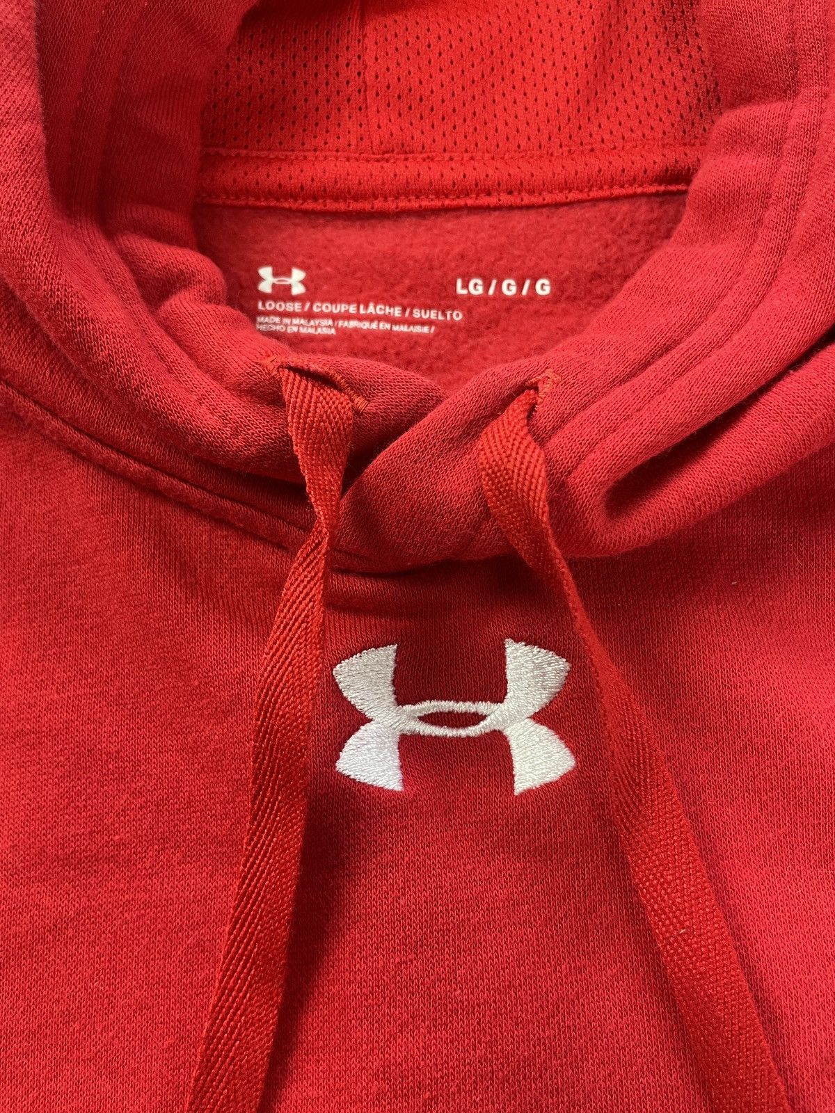 Under Armour Men Large Under Armour Fleece Hoodie Red Like New Size US L / EU 52-54 / 3 - 3 Thumbnail