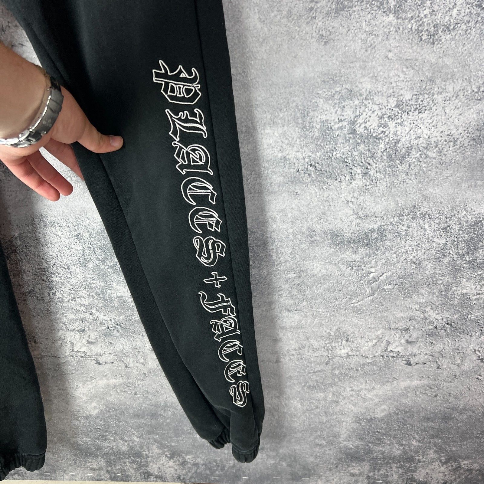Places + Faces PLACES+FACES Sweatpants Men's Size S Black Cotton ` Size US 30 / EU 46 - 2 Thumbnail