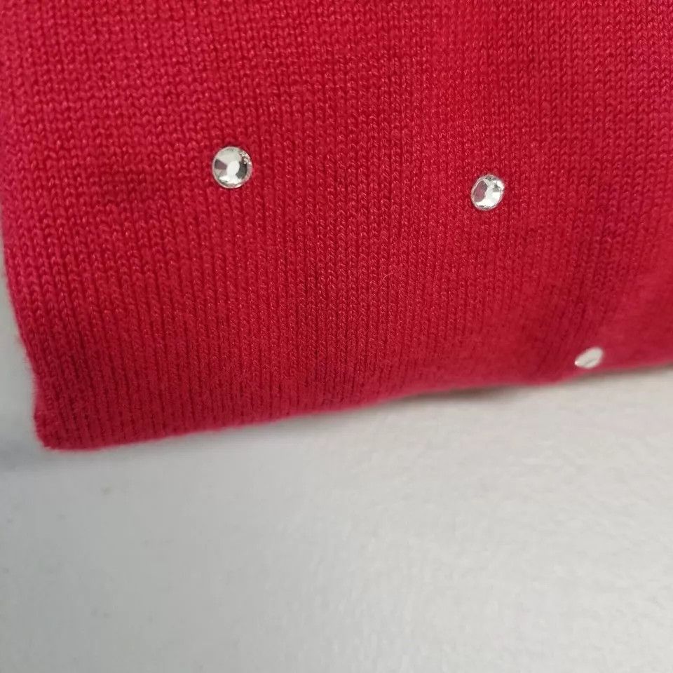 Other Alessa W Collection Sweater Womens 4 Red Long Sleeve Stones Size S / US 4 / IT 40 - 10 Thumbnail
