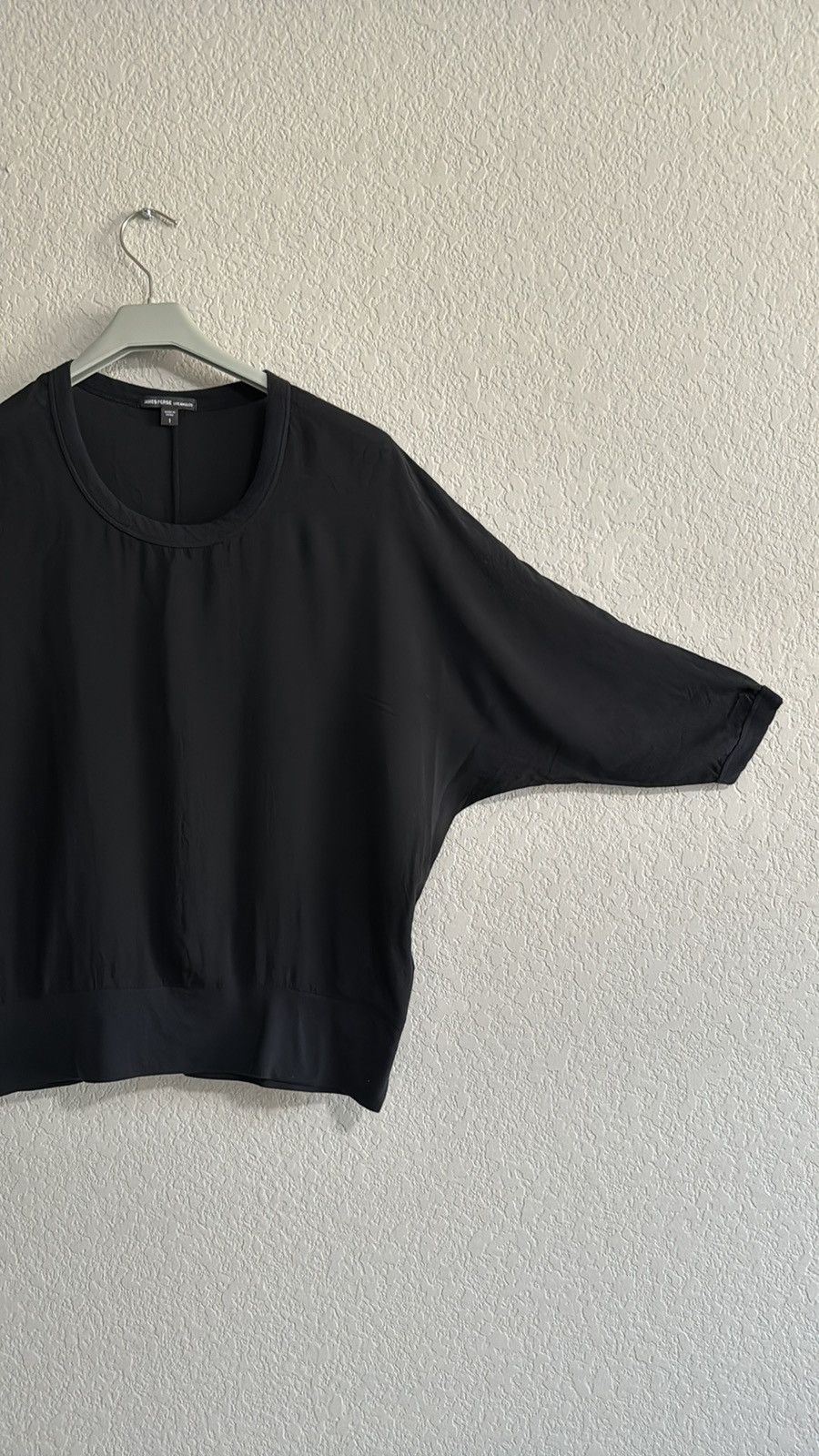 James Perse James Perse Black Batwing Sleeve Viscose Top Size S / US 4 / IT 40 - 3 Thumbnail