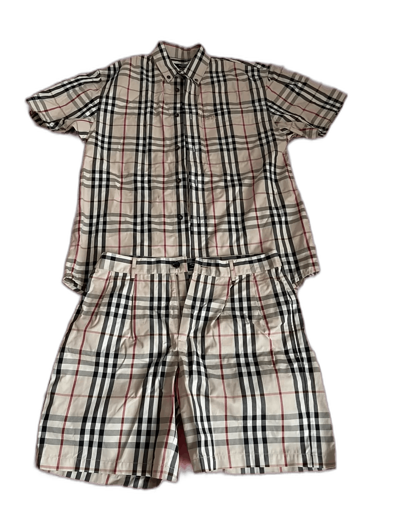 Gosha Rubchinskiy Gosha Burberry Plaid Short Sleeve Shirt Set-yf Size US M / EU 48-50 / 2 - 1 Thumbnail