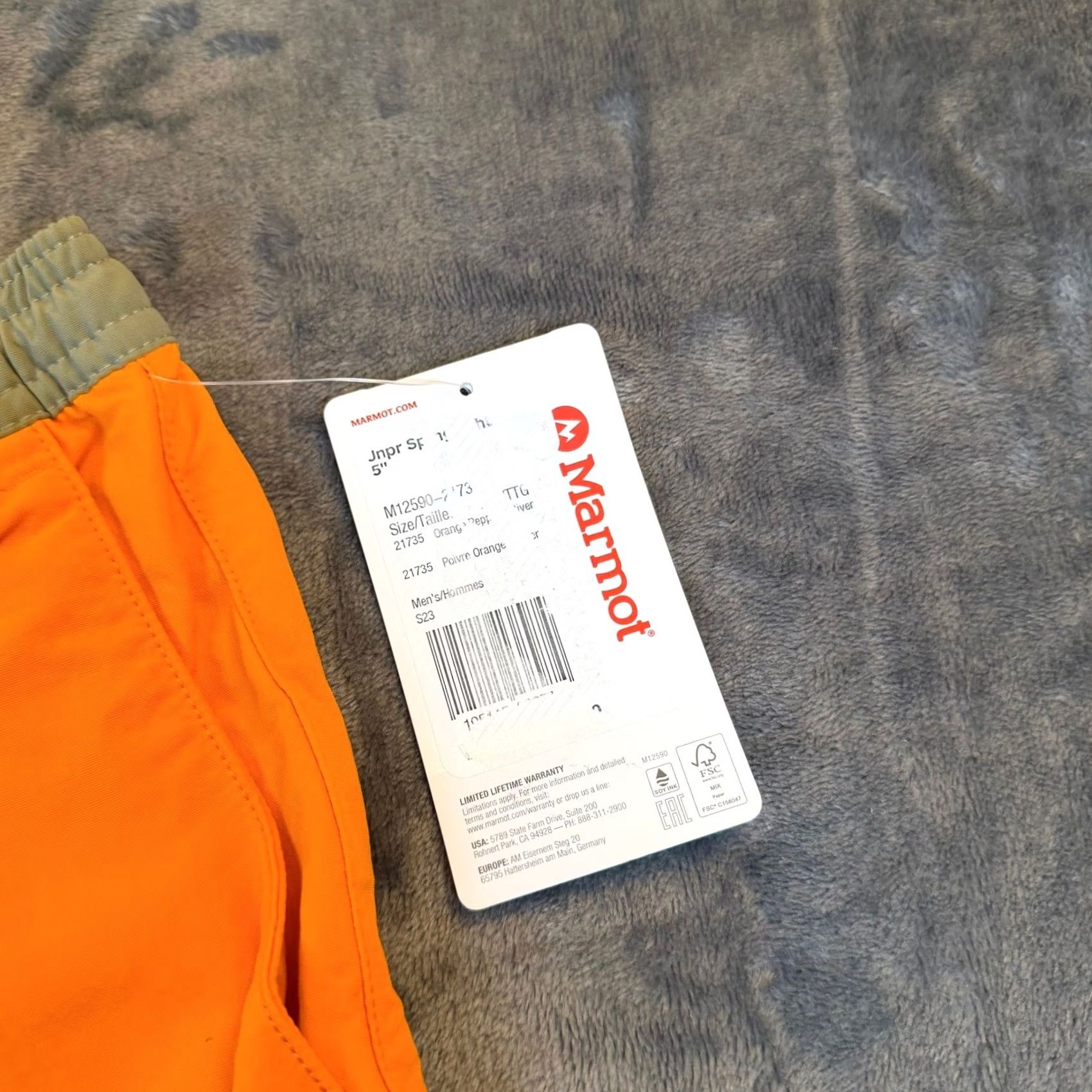 Marmot Marmot Juniper Springs Short Mens XXL Orange 5 Inch Inseam Hiking Athletic NWT Size US 39 - 3 Thumbnail