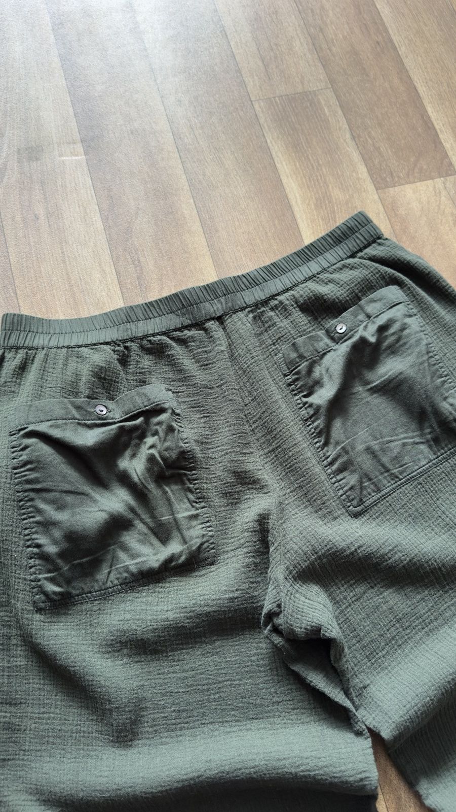 Gudrun Sjoden Gudrun Sjödén Relaxed Fit Textured Muslin Pants Green M Size 30" / US 8 / IT 44 - 10 Thumbnail