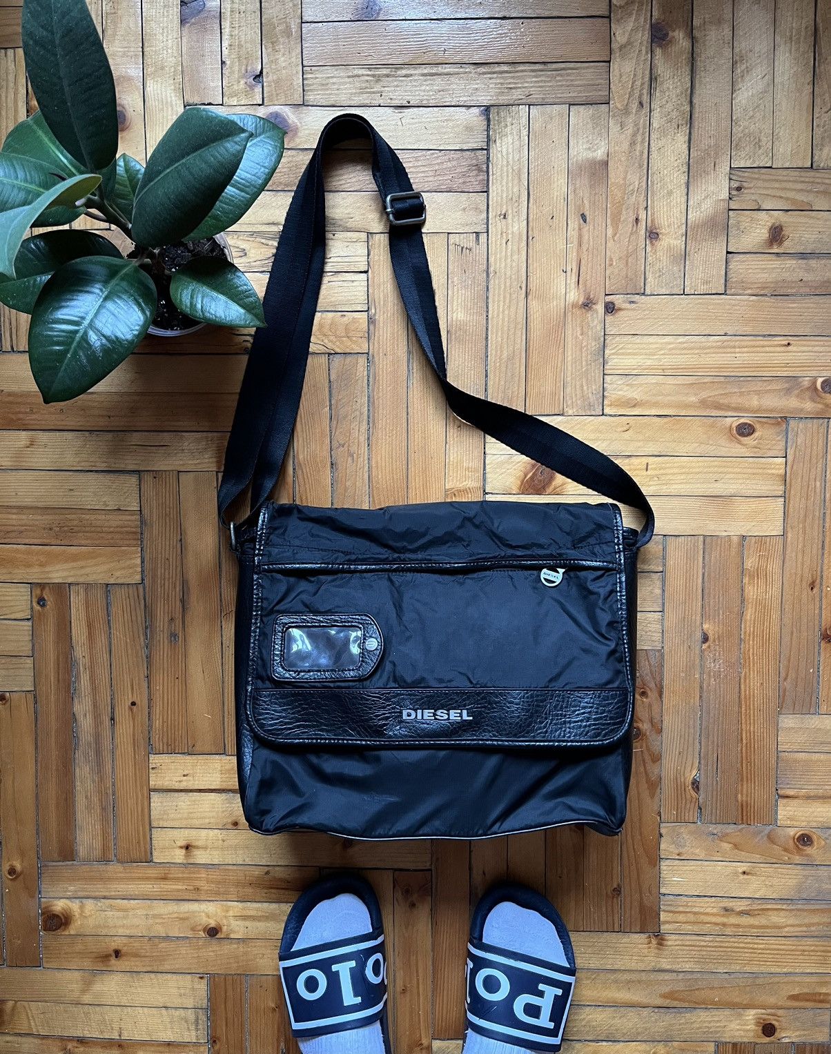 Diesel Y2K Crossbody Avant Garde Bag in Black, Men's