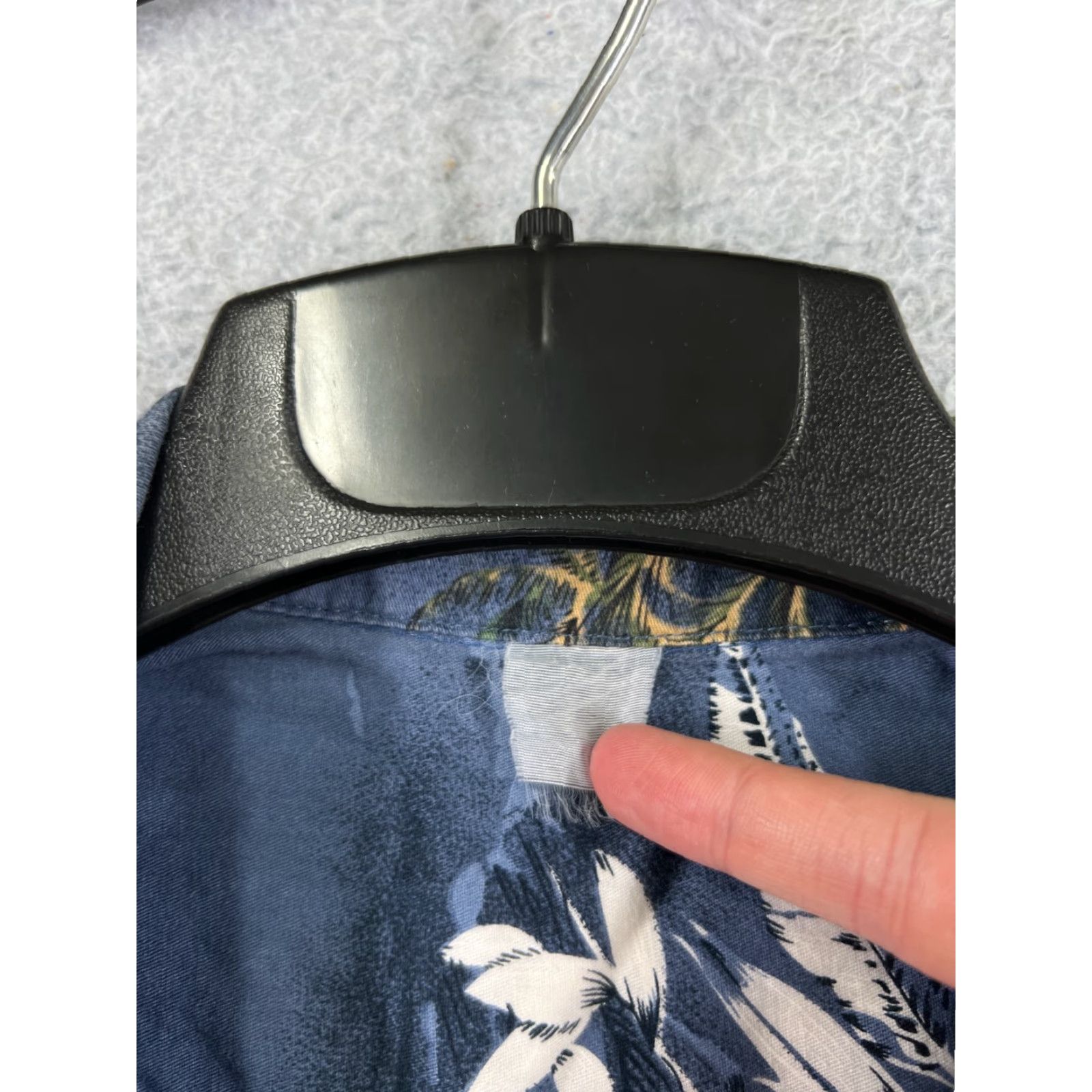 Vintage Palmwave Shirt Men Adult Small Blue Floral Island Map Print Hawaiian Button Up Beach Size US M / EU 48-50 / 2 - 7 Thumbnail