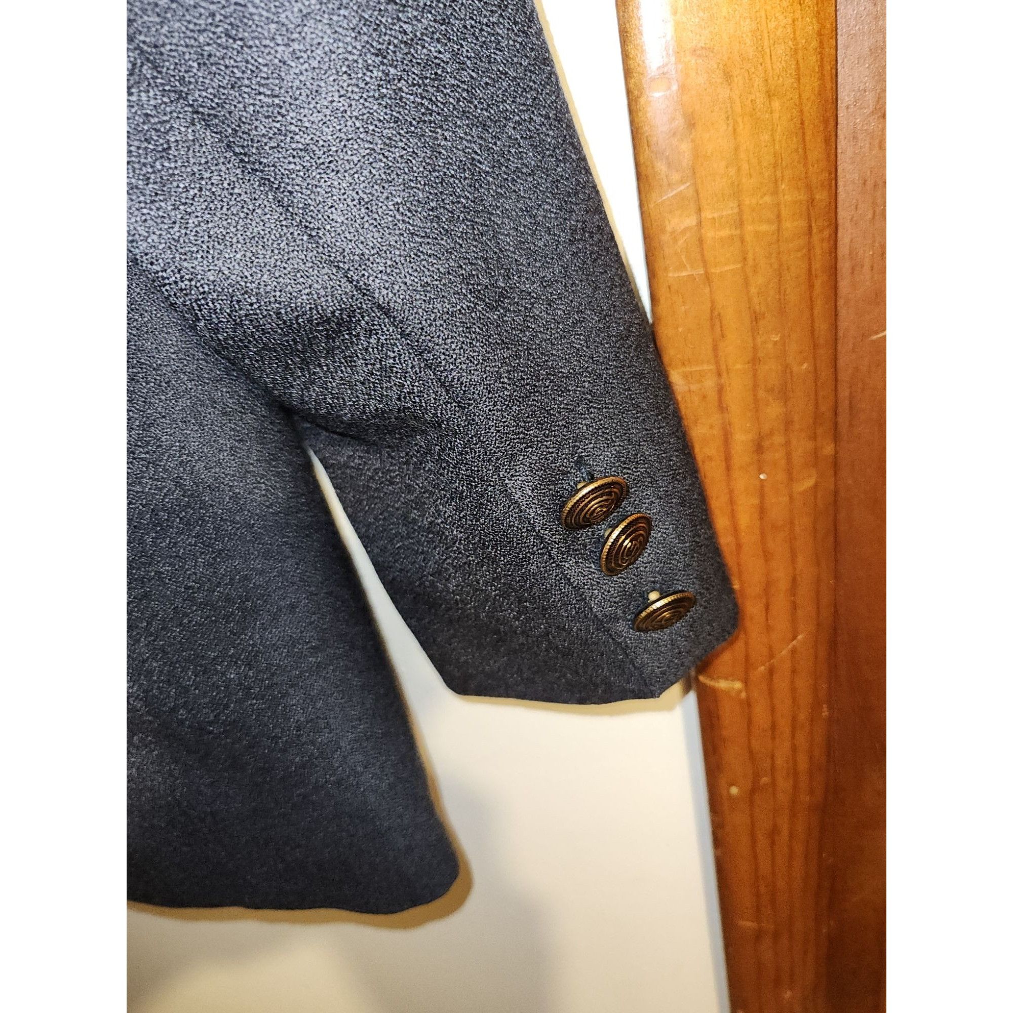 Vintage Giorgio di Sant Angelo Womens Blazer Size 10 Black Wool Size L / US 10 / IT 46 - 9 Thumbnail