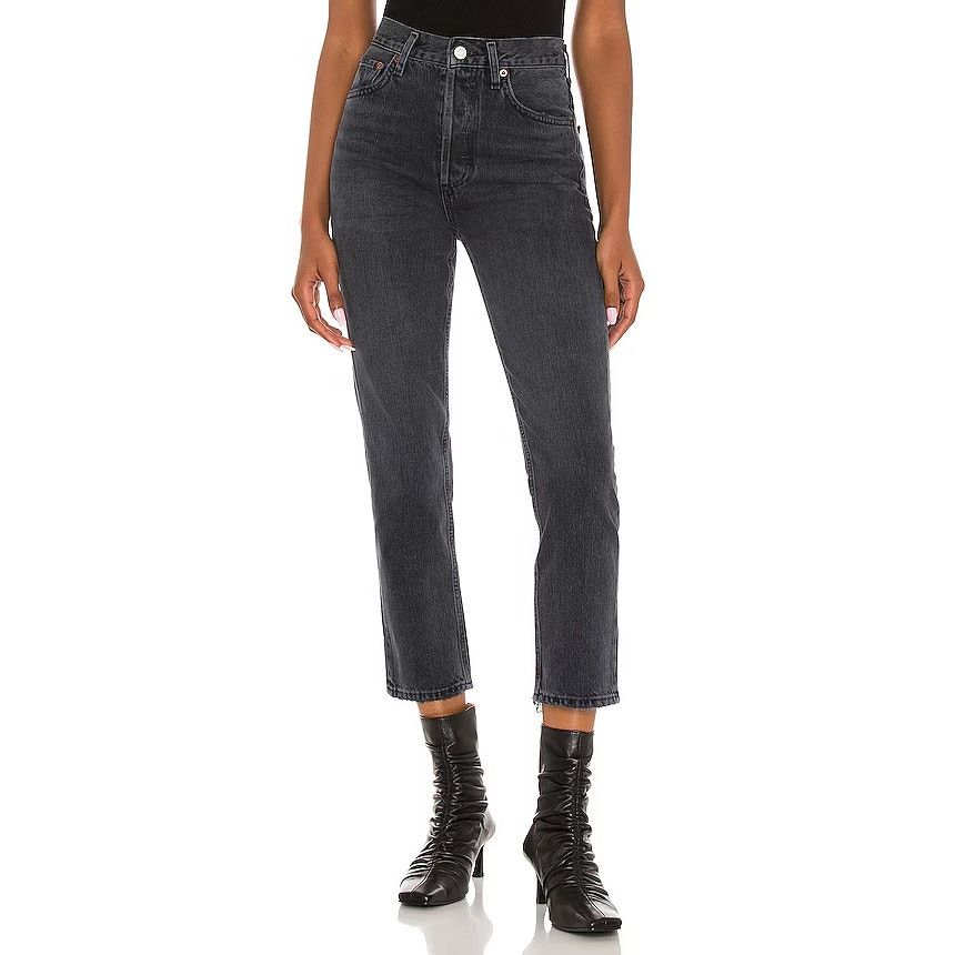 Agolde Agolde Riley Ash Gray Jeans | Size 25 Size 26" / US 2 / IT 38 - 4 Thumbnail