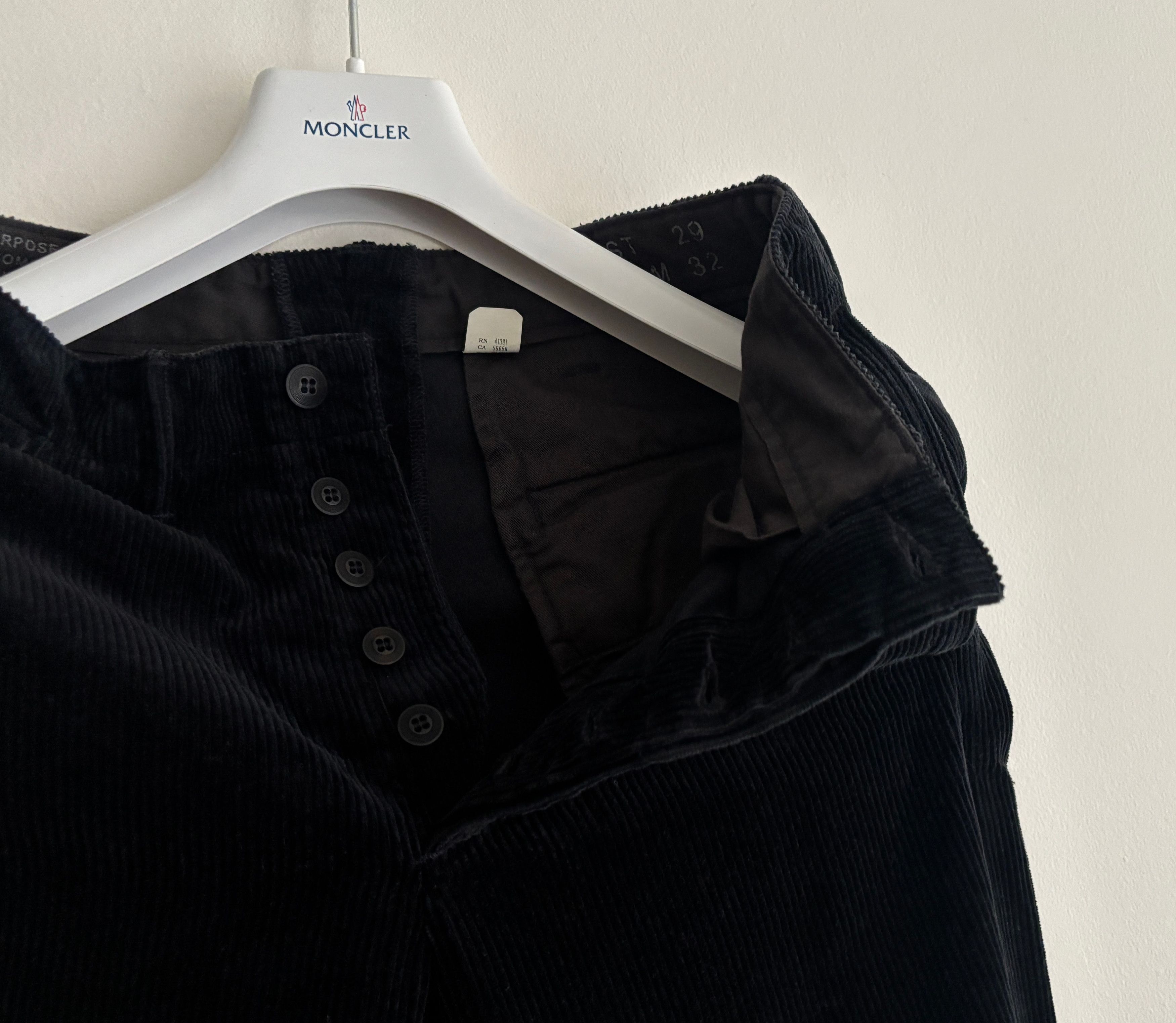 RRL Ralph Lauren $395 BNWT Officer's Black Corduroy Straight Fit Chino Pant Size US 29 - 3 Thumbnail
